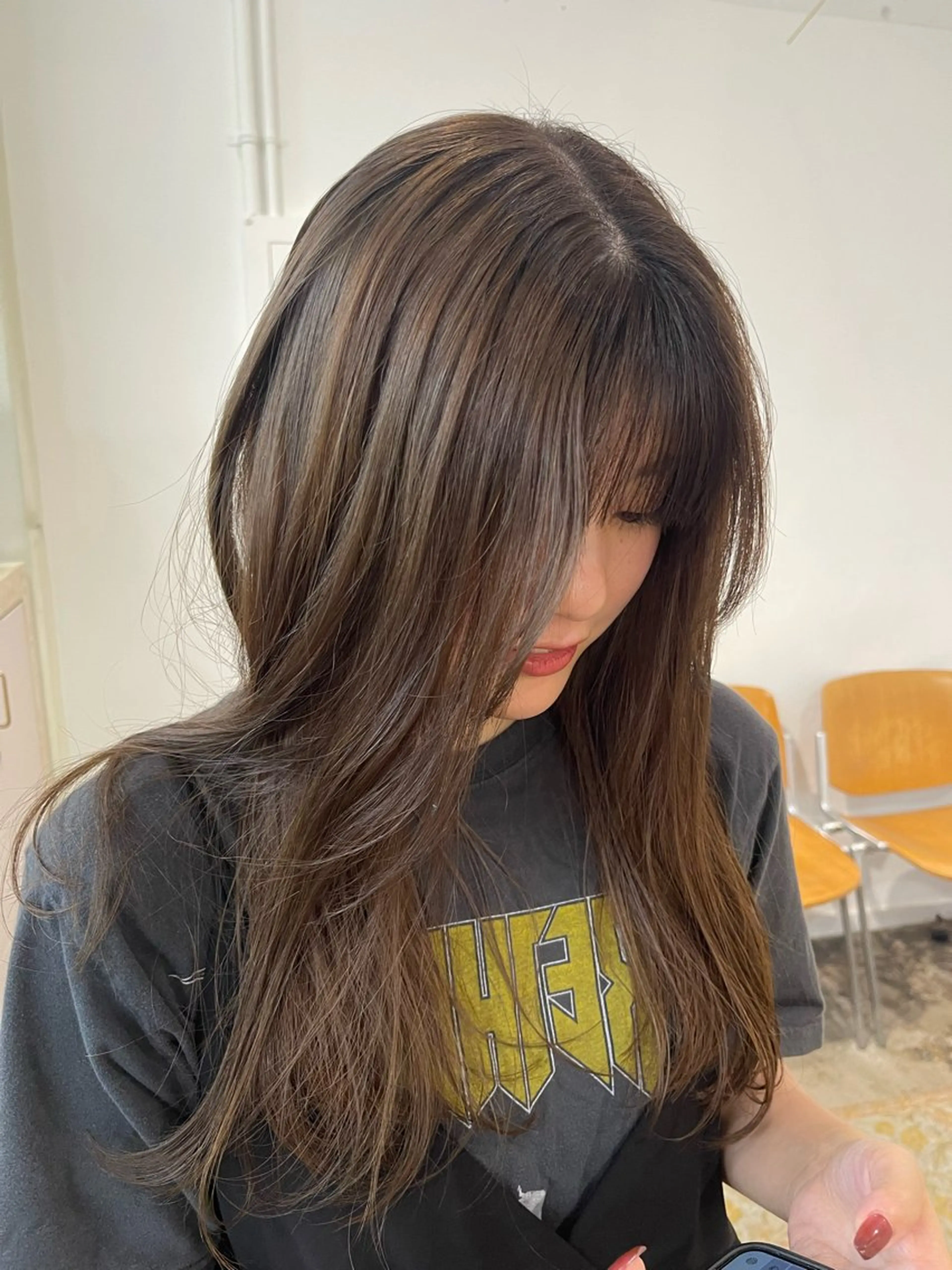 セミロング カラー カット ヘアカラー Terve.野崎 真里奈のヘアスタイル