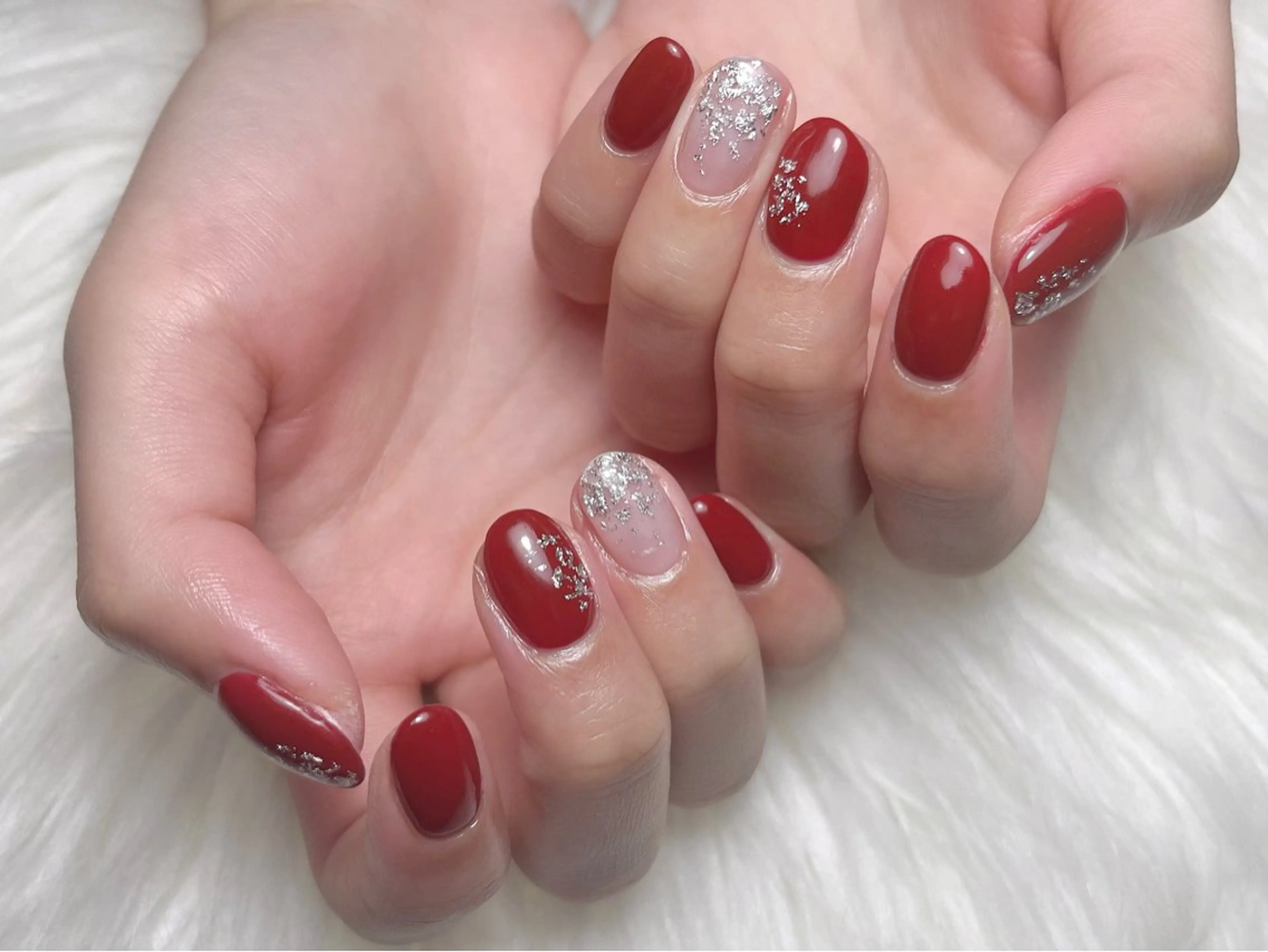 ネイル 赤色 Rs nail 新宿西口のネイルデザイン