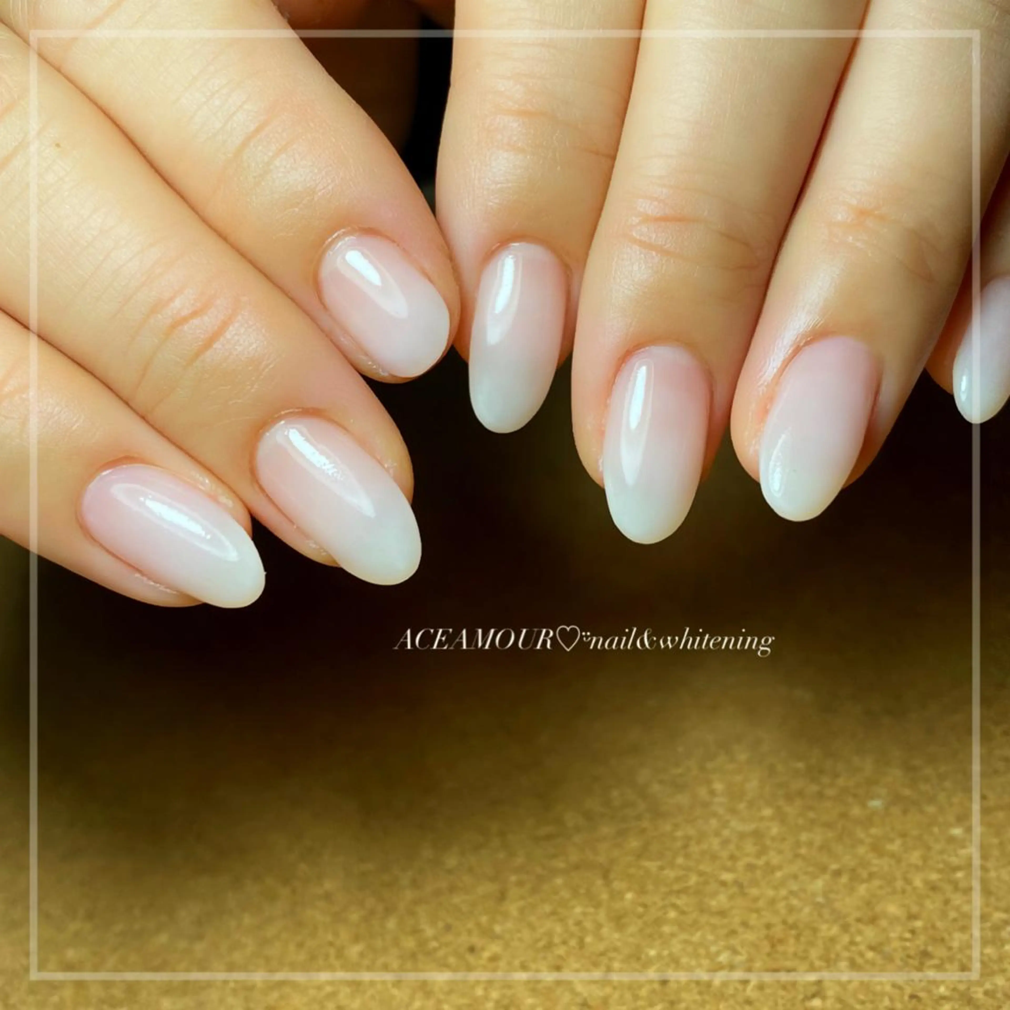 ネイル グラデーション ネイル/耳つぼ /新ホワイトニングのネイルデザイン