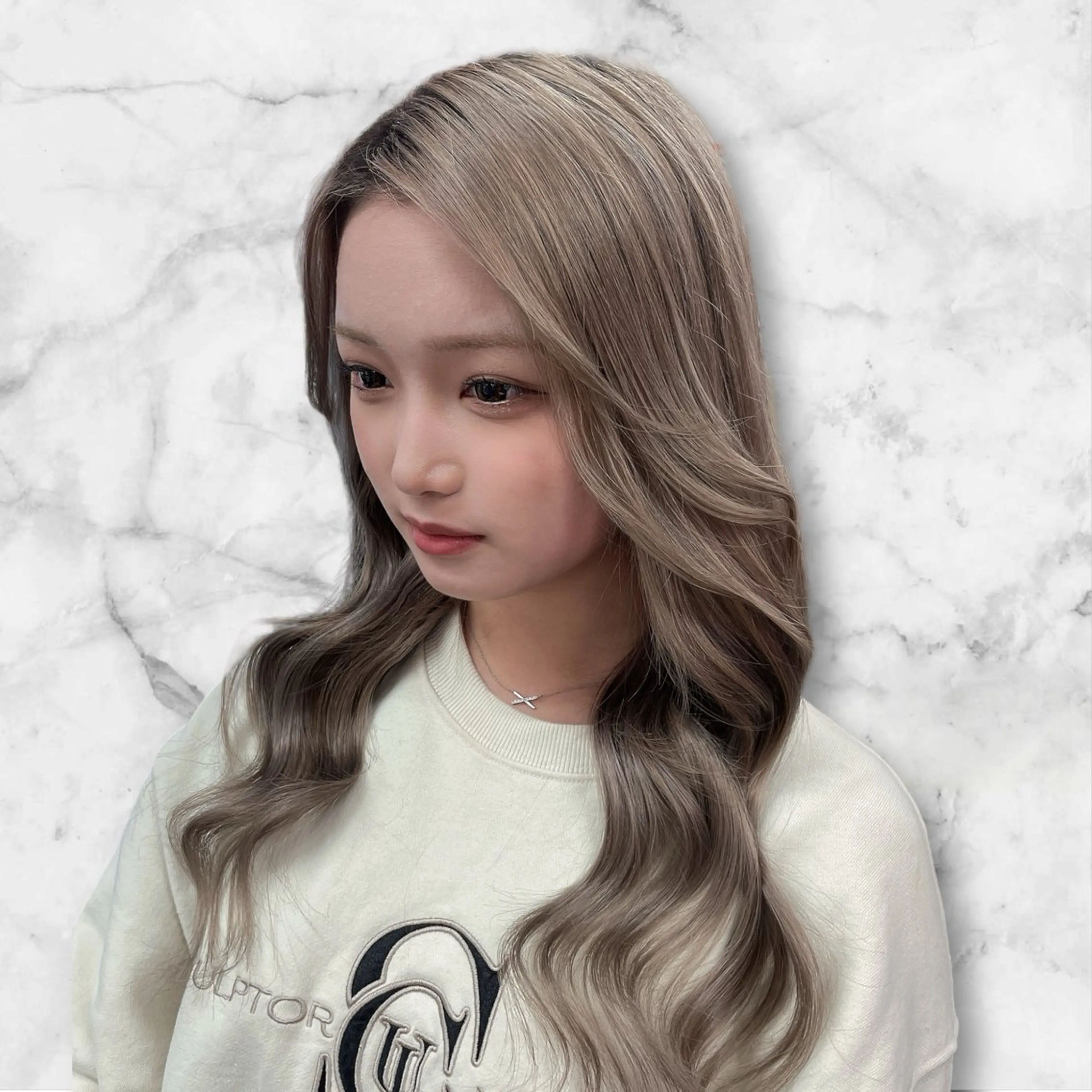 ロング ヘアカラー セルバ所属・HIRORO ブリーチ/ハイトーンのヘアスタイル