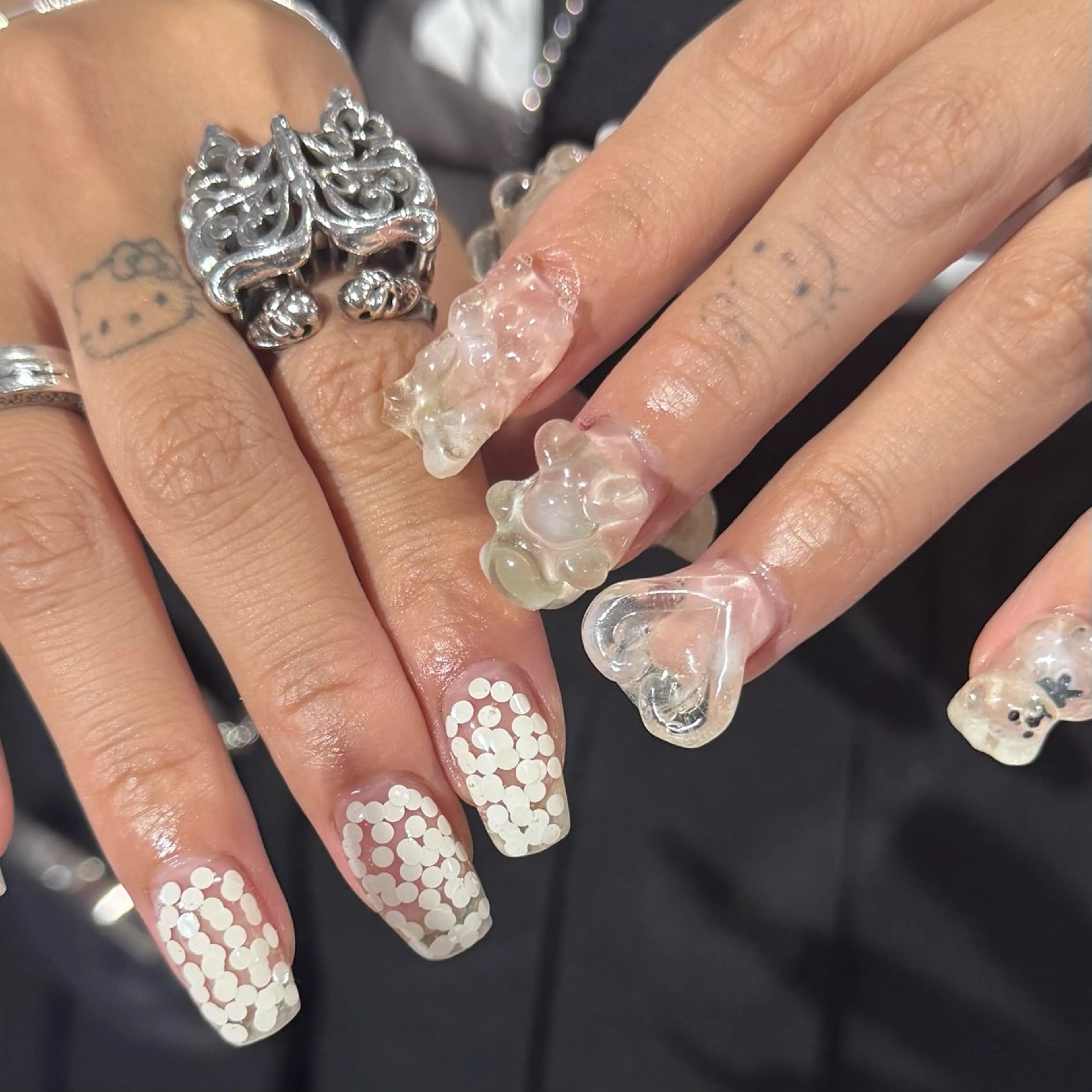 アート時間内やり放題🪽💫【おまかせ･持ち込みOK•パーツ付き】<120分>❤️‍ハンドorフットの写真