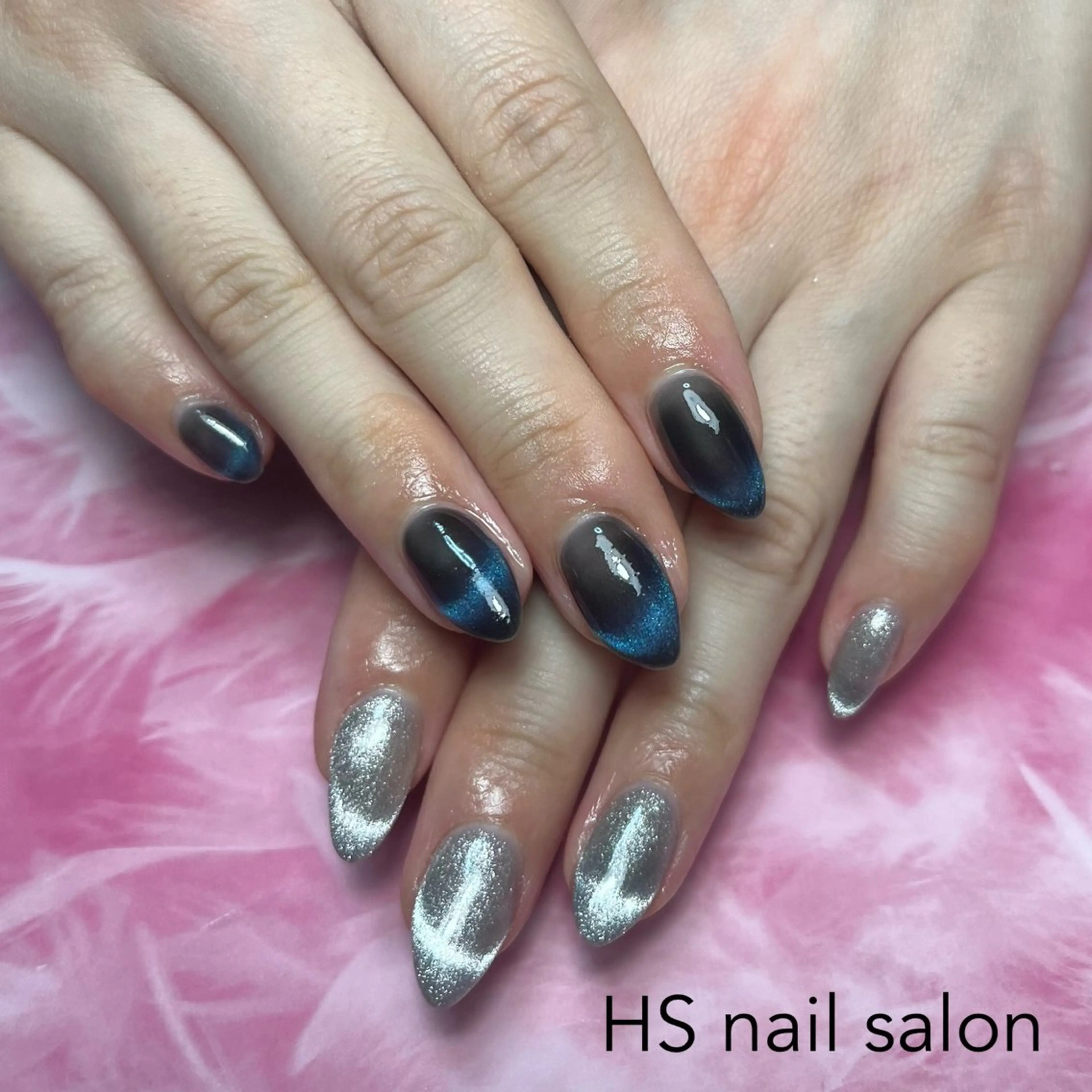 セミロング ハンドネイル hs nail salonのネイルデザイン