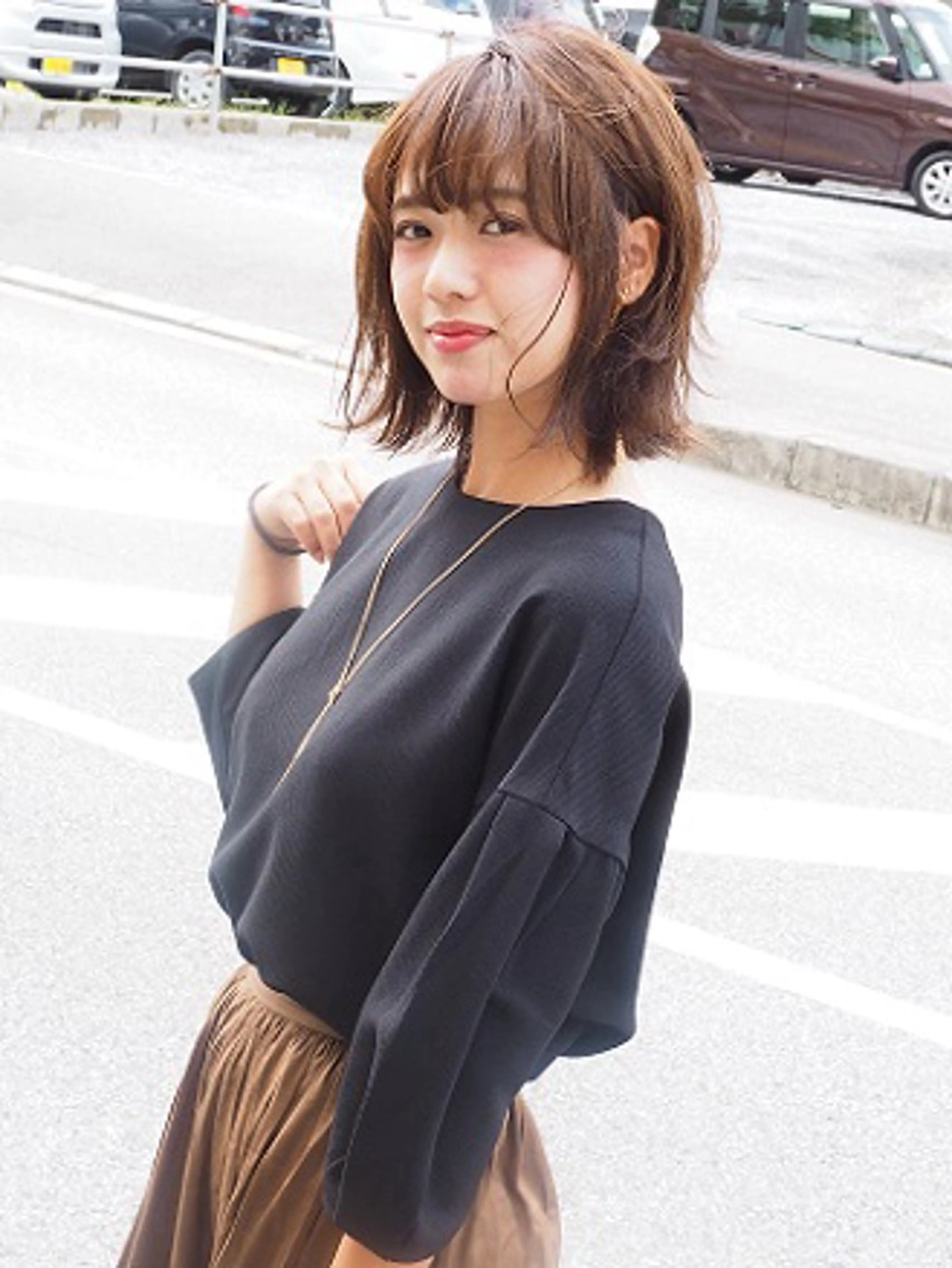 ミディアム カラー イルミナカラー カット ヘアカラー grand juteのヘアスタイル