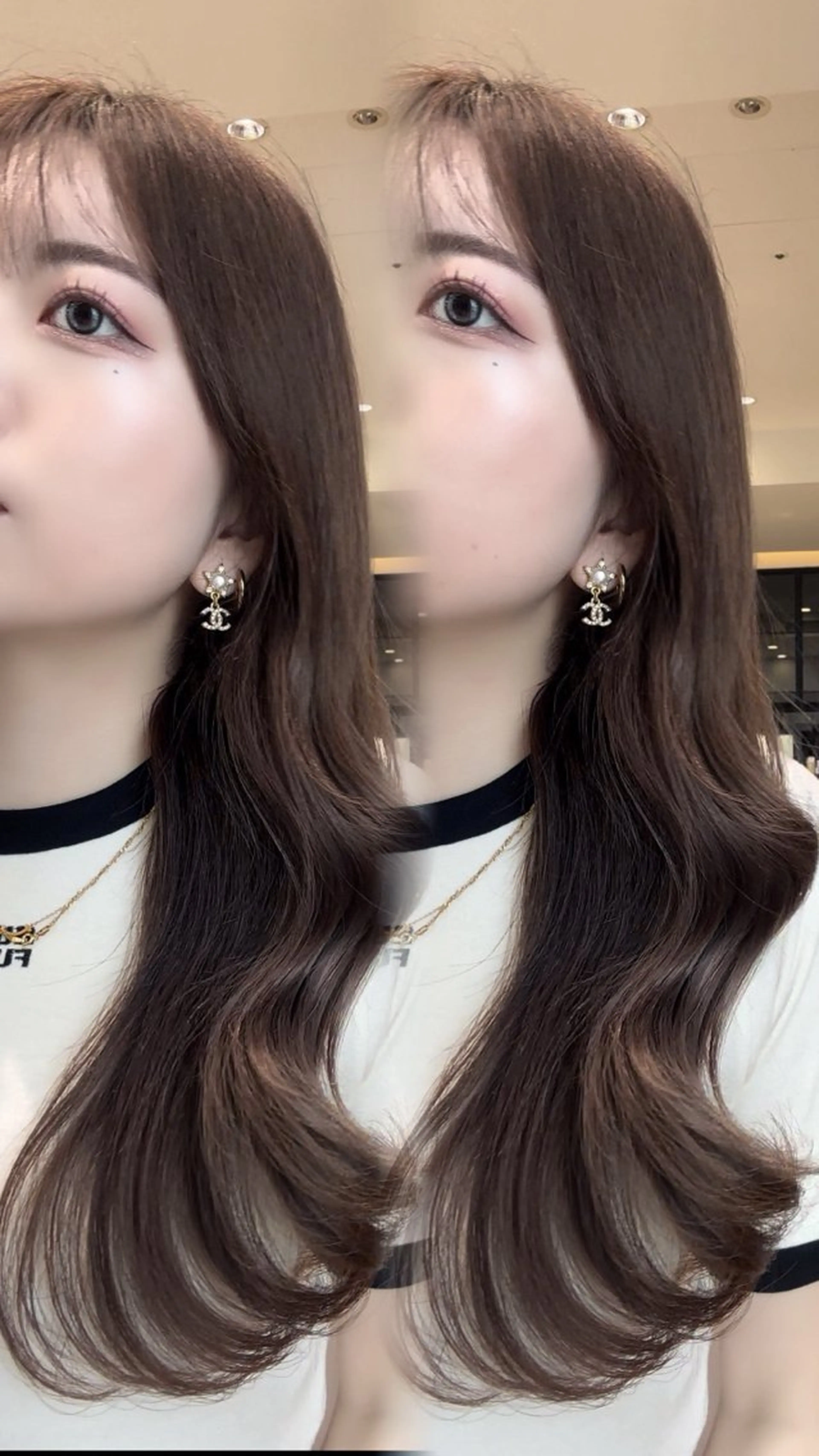 ロング 似合わせカット 韓国くびれヘア 顔まわり新宿/さやかのヘアスタイル