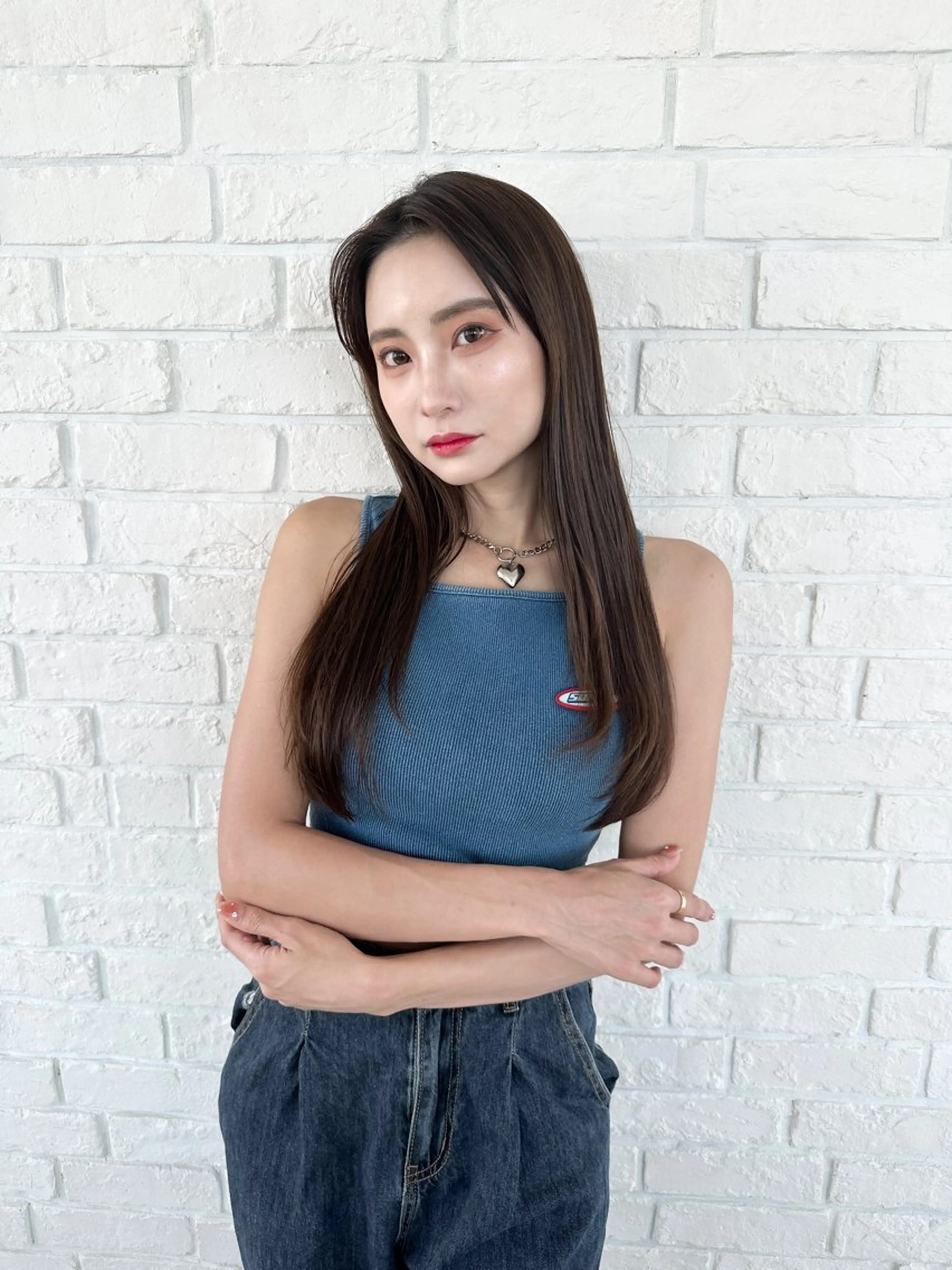 ロング カラー 似合わせスタイル 岡田勇哉のヘアスタイル