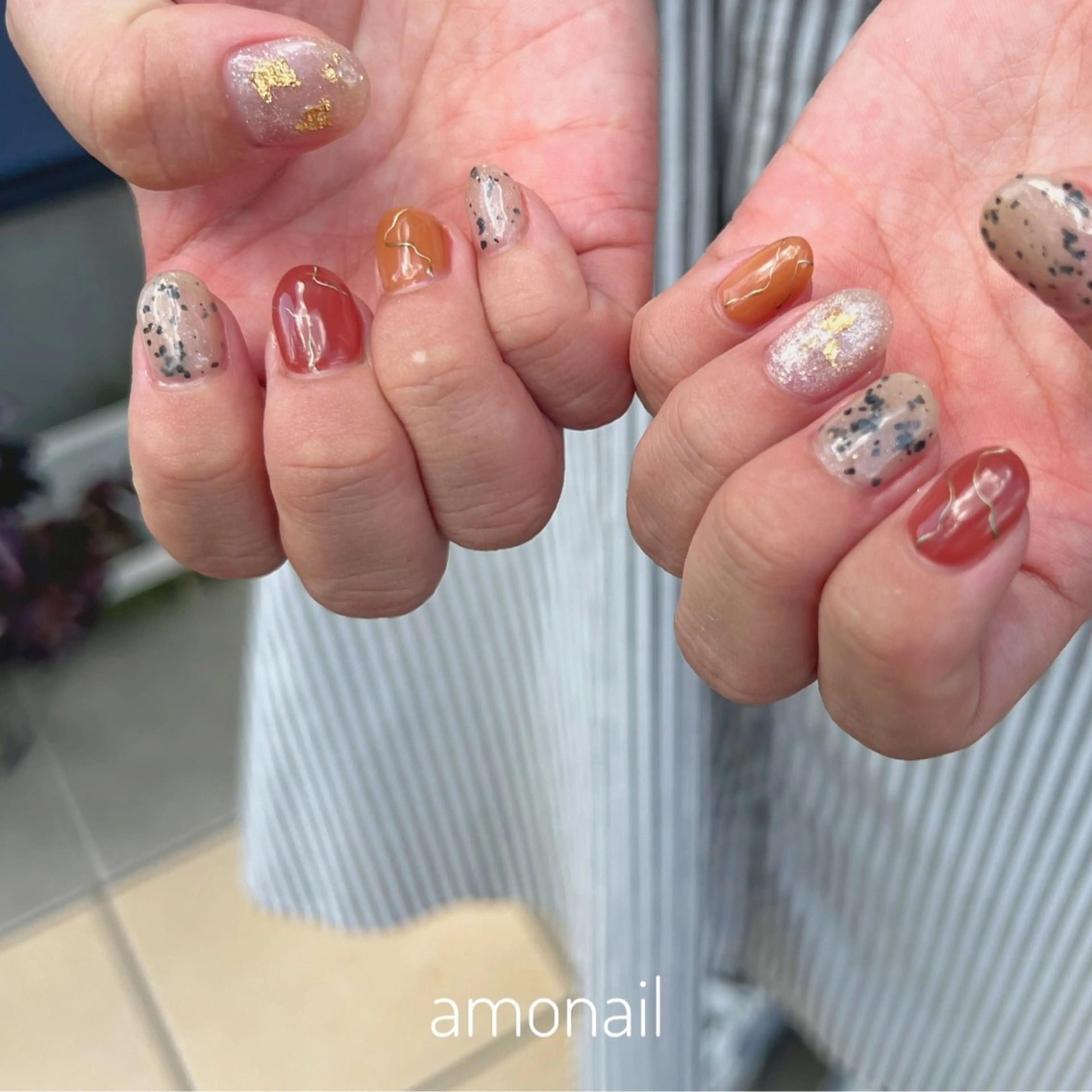 ネイル グリーン ハンドネイル 唐笠 祥子のその他イメージ