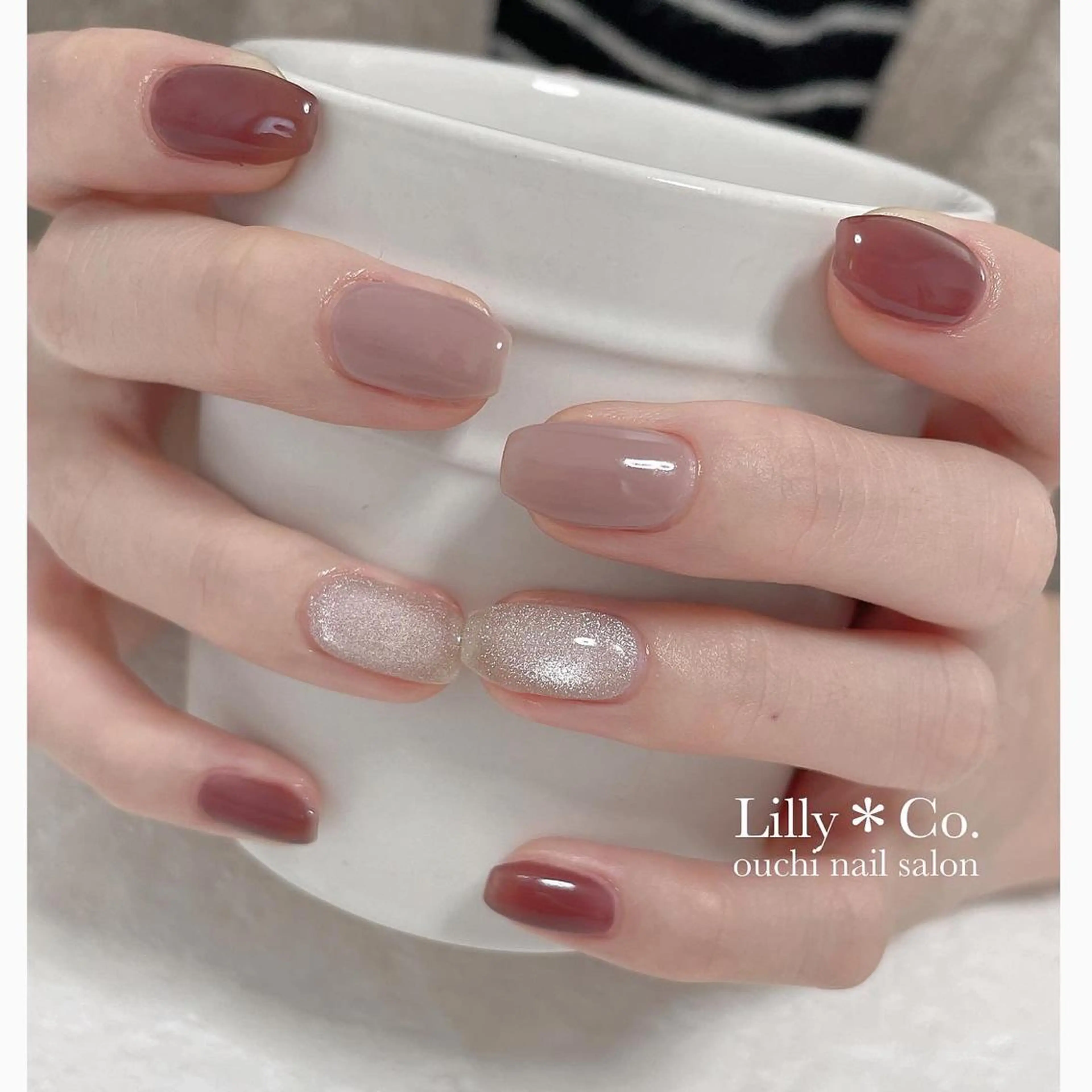 ネイル シンプルネイル ハンドネイル ハンドケア Lilly Co.のネイルデザイン