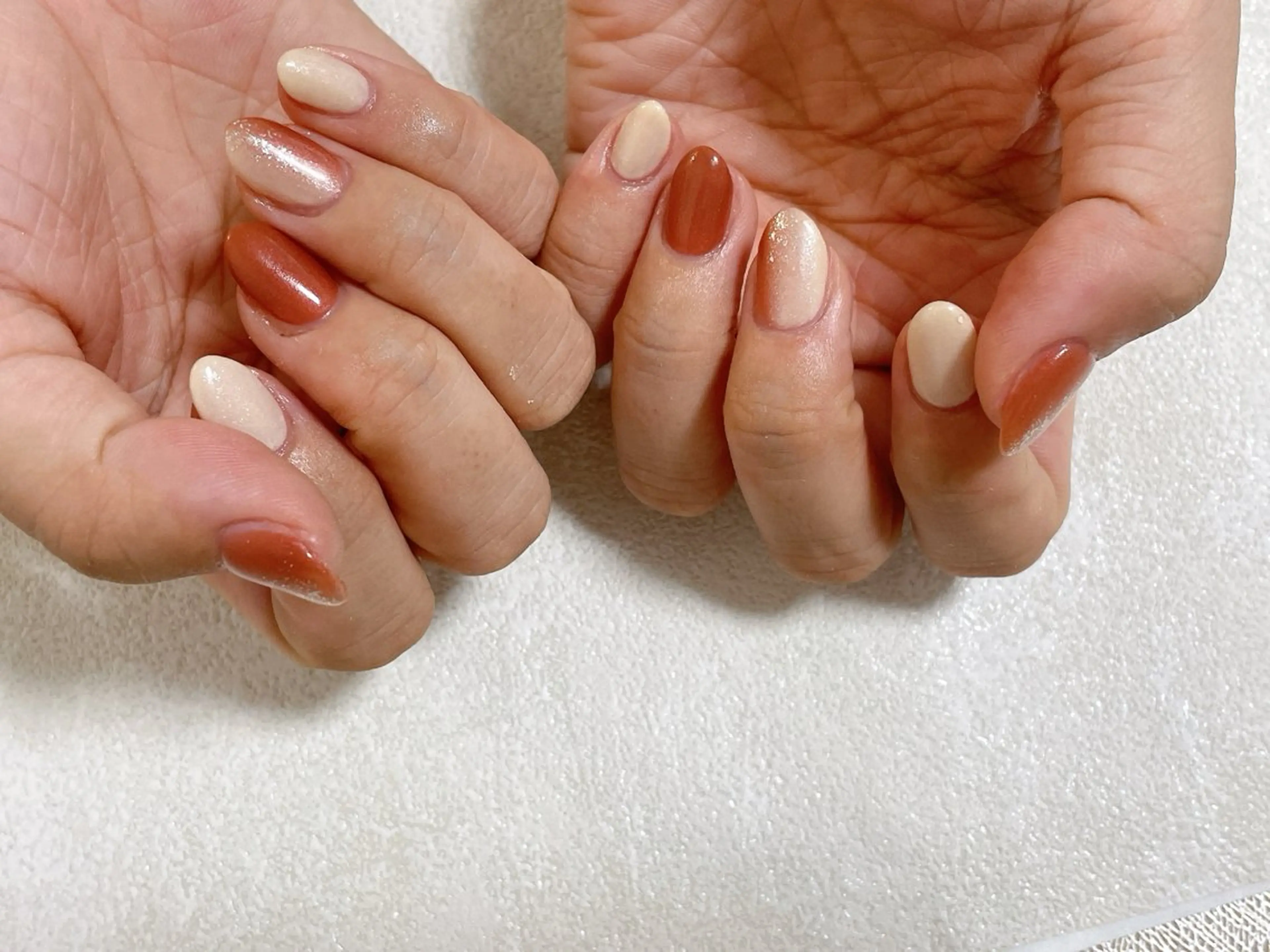 ネイル オーロラネイル フットネイル フレンチネイル ジェルネイル マグネットネイル Mogu nail 二子玉川のネイルデザイン