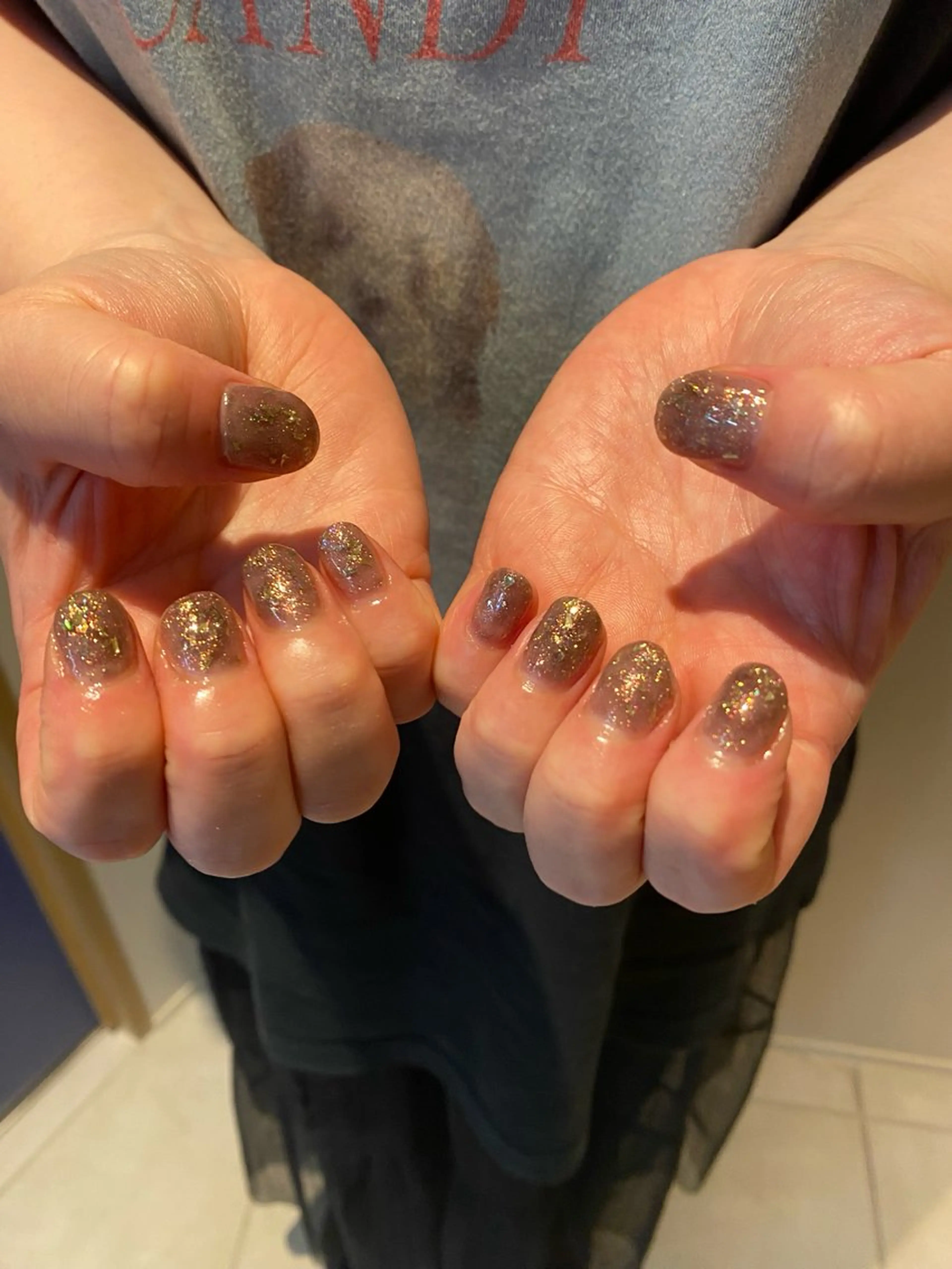 ネイル ラメ(グリッター) ピンク DEE  nail kahoのネイルデザイン