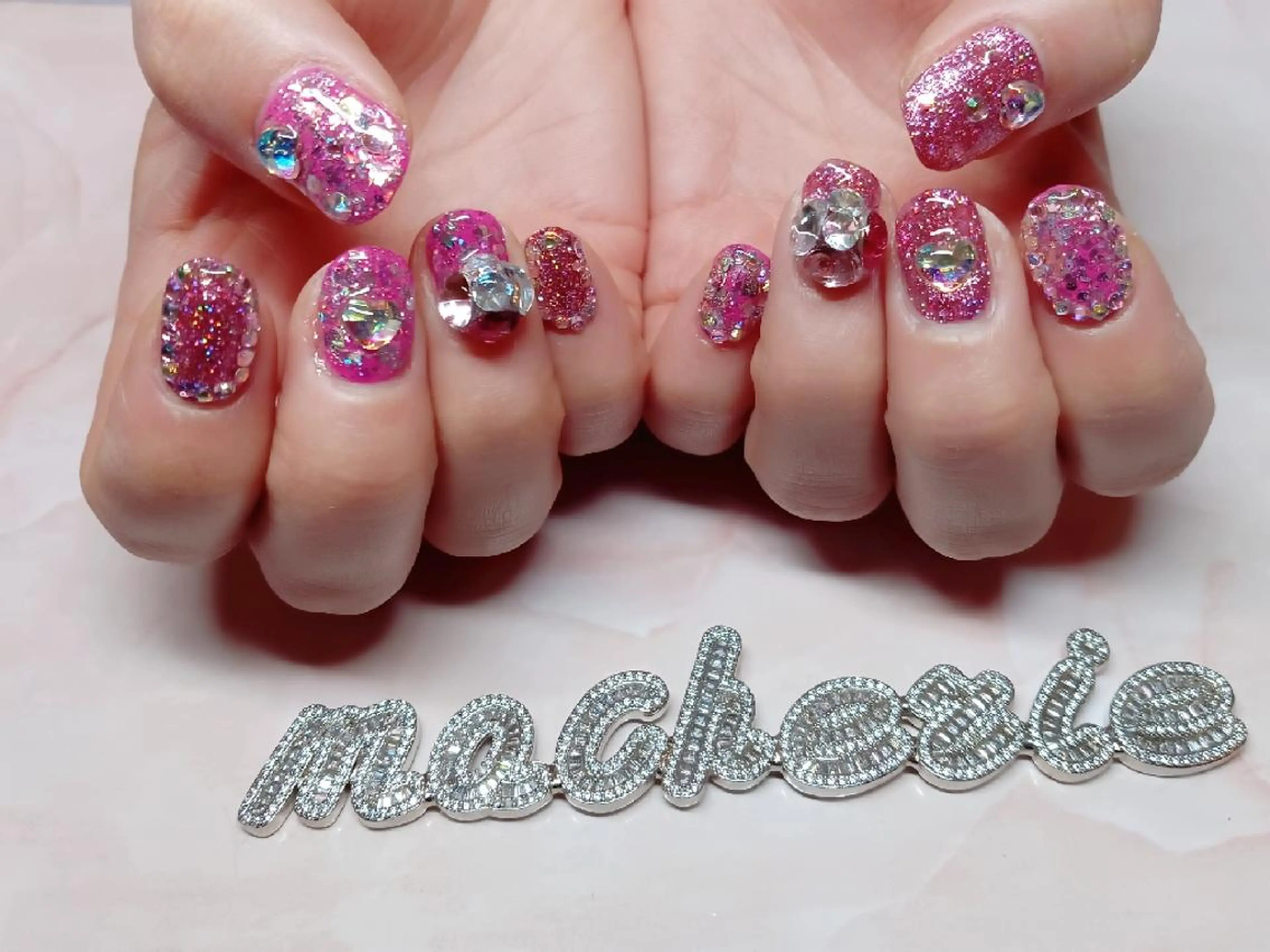 ネイル ピンク ハンドネイル Nail Salon macherieのネイルデザイン