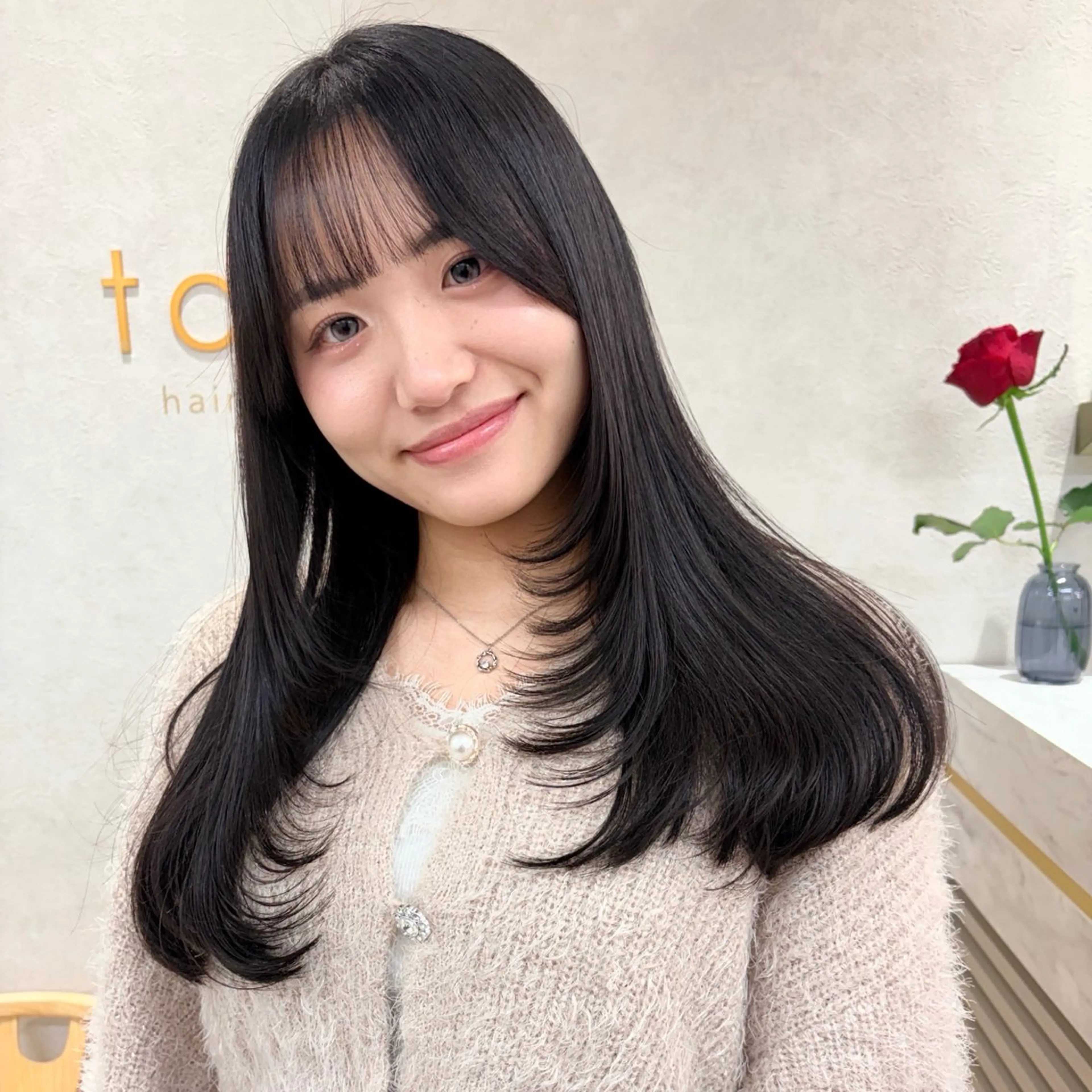 セミロング カット ヘアカラー トリートメント 透明感カラー/ セット/SAKURAのヘアスタイル