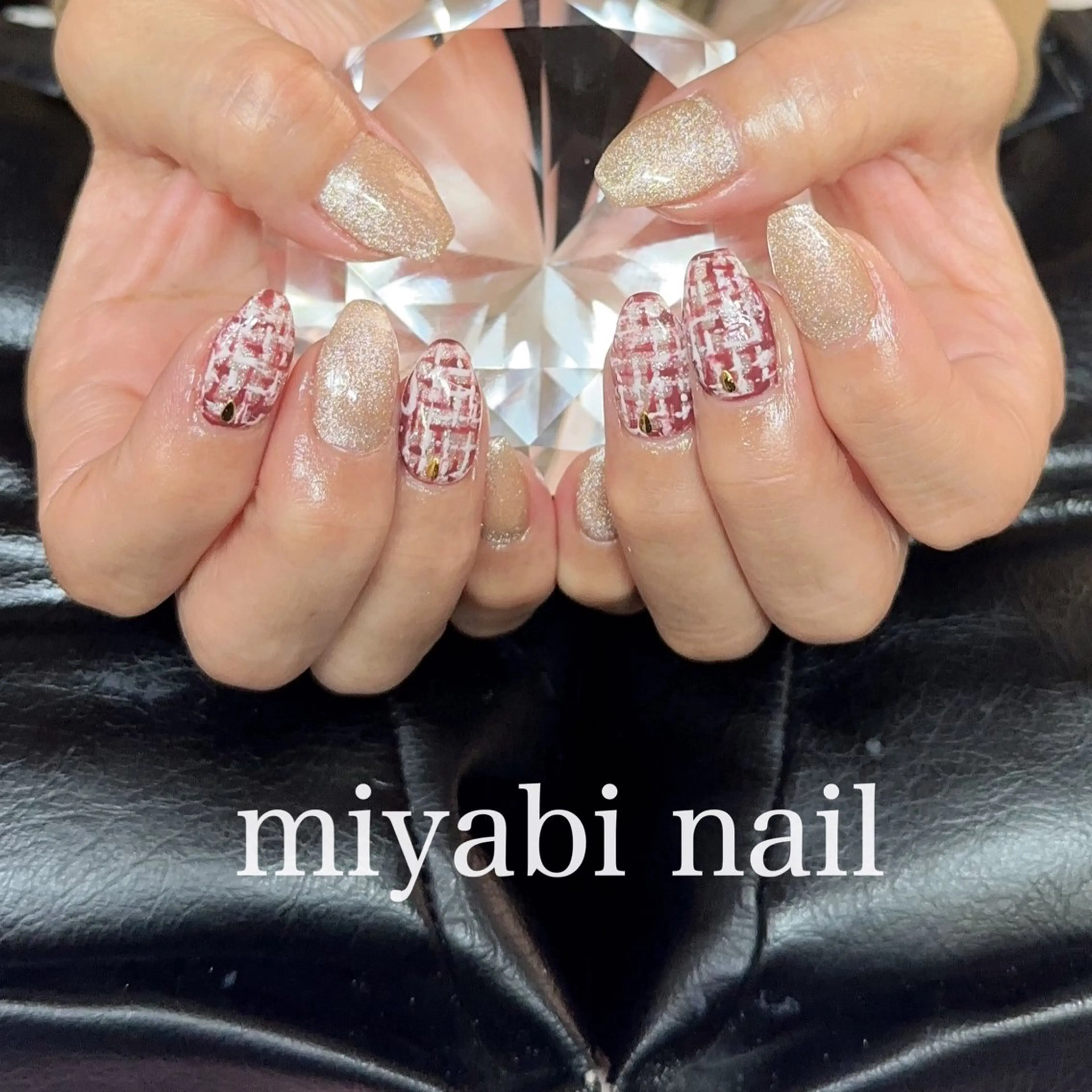 ネイル マグネットネイル 持ち込み シンプルネイル ハンドネイル miyabi nail 桂川駅近くのネイルデザイン