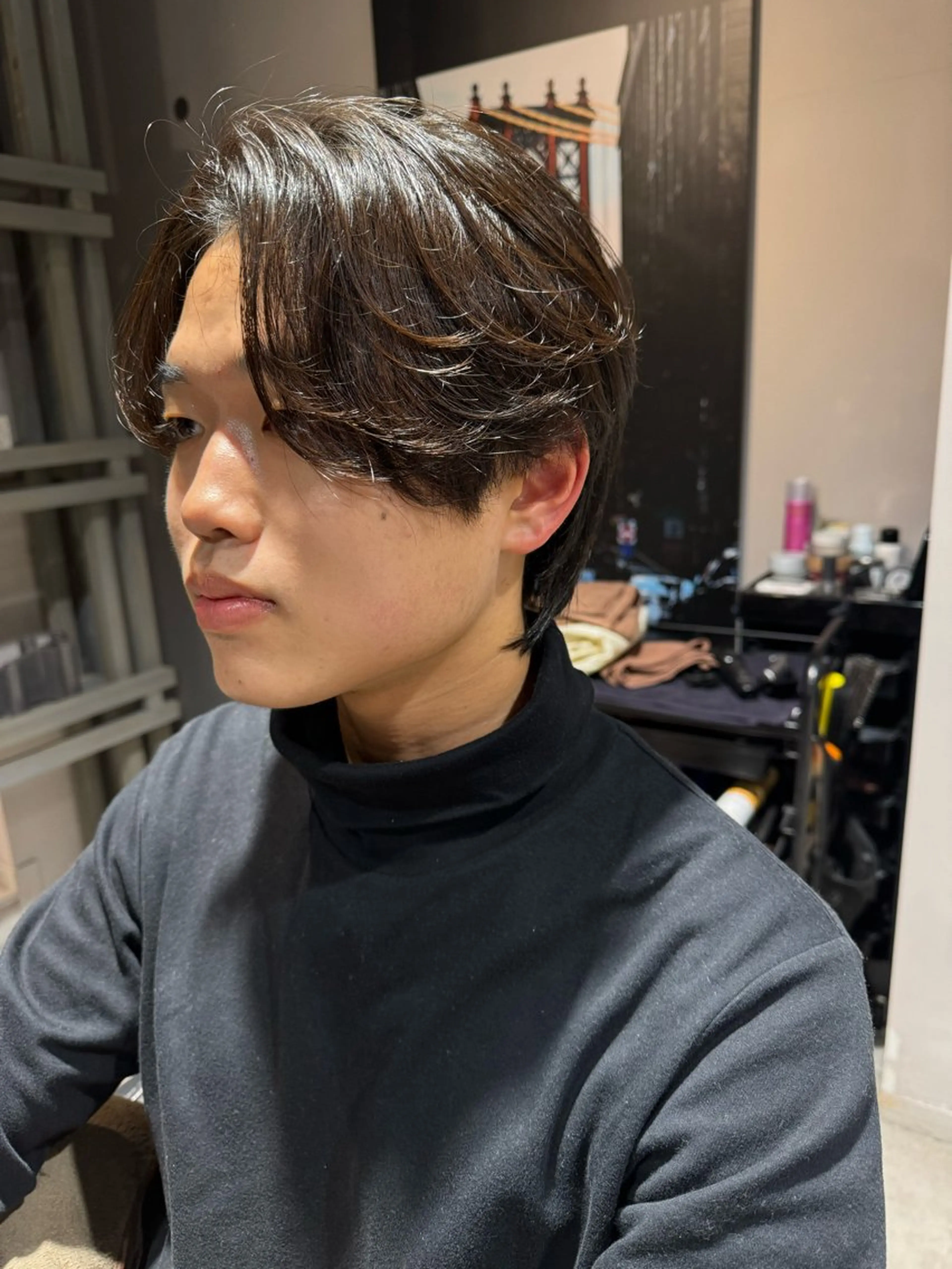 ミディアム メンズ メンズウルフカット ウルフカット カット Dxxxx III所属・女性目線の大人 メンズ*Ayakaのヘアスタイル