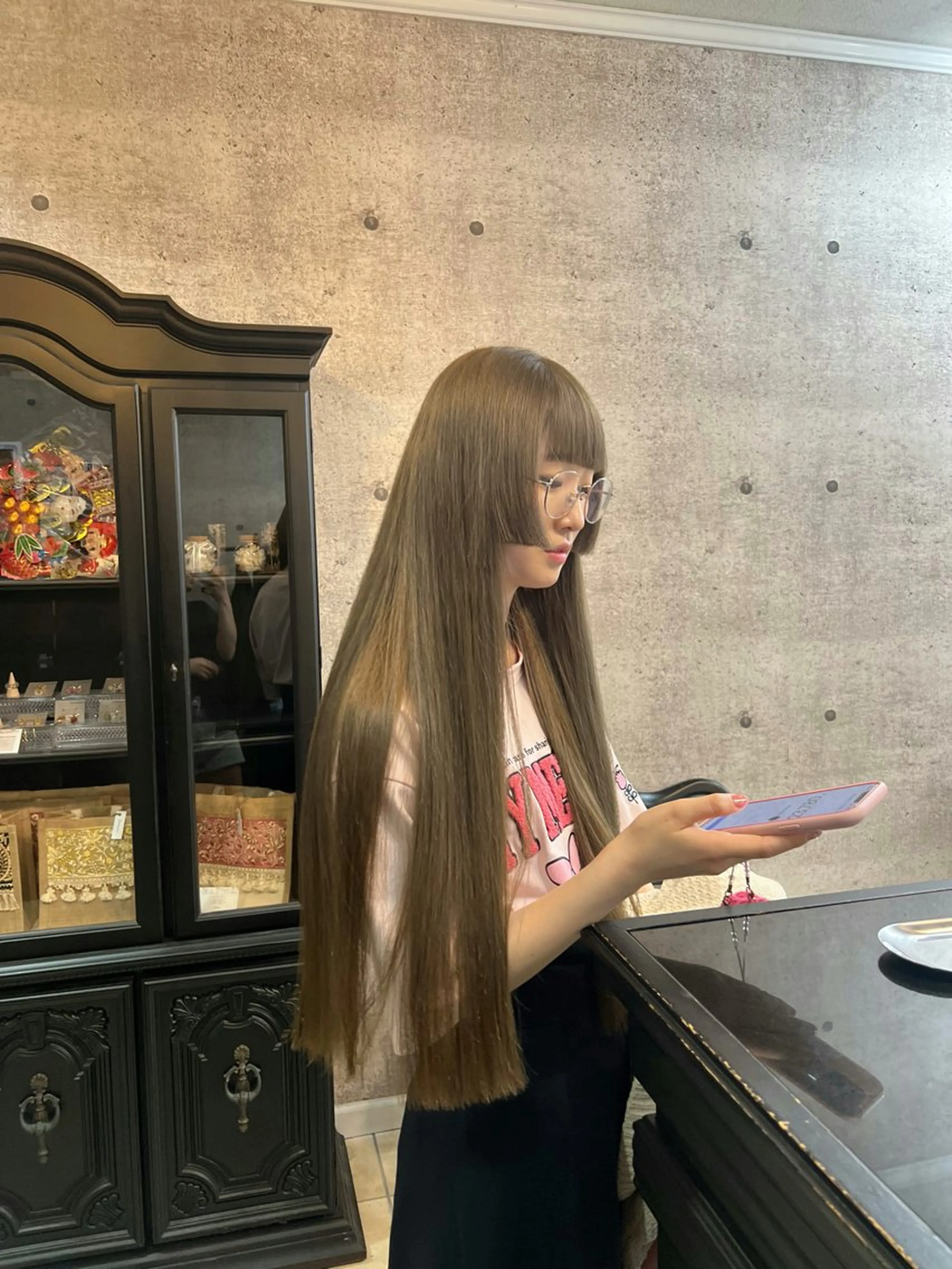 ロング カラー ベージュカラー ヘアカラー トリートメント Raf.hair design所属・MAYU / Raf.のヘアスタイル