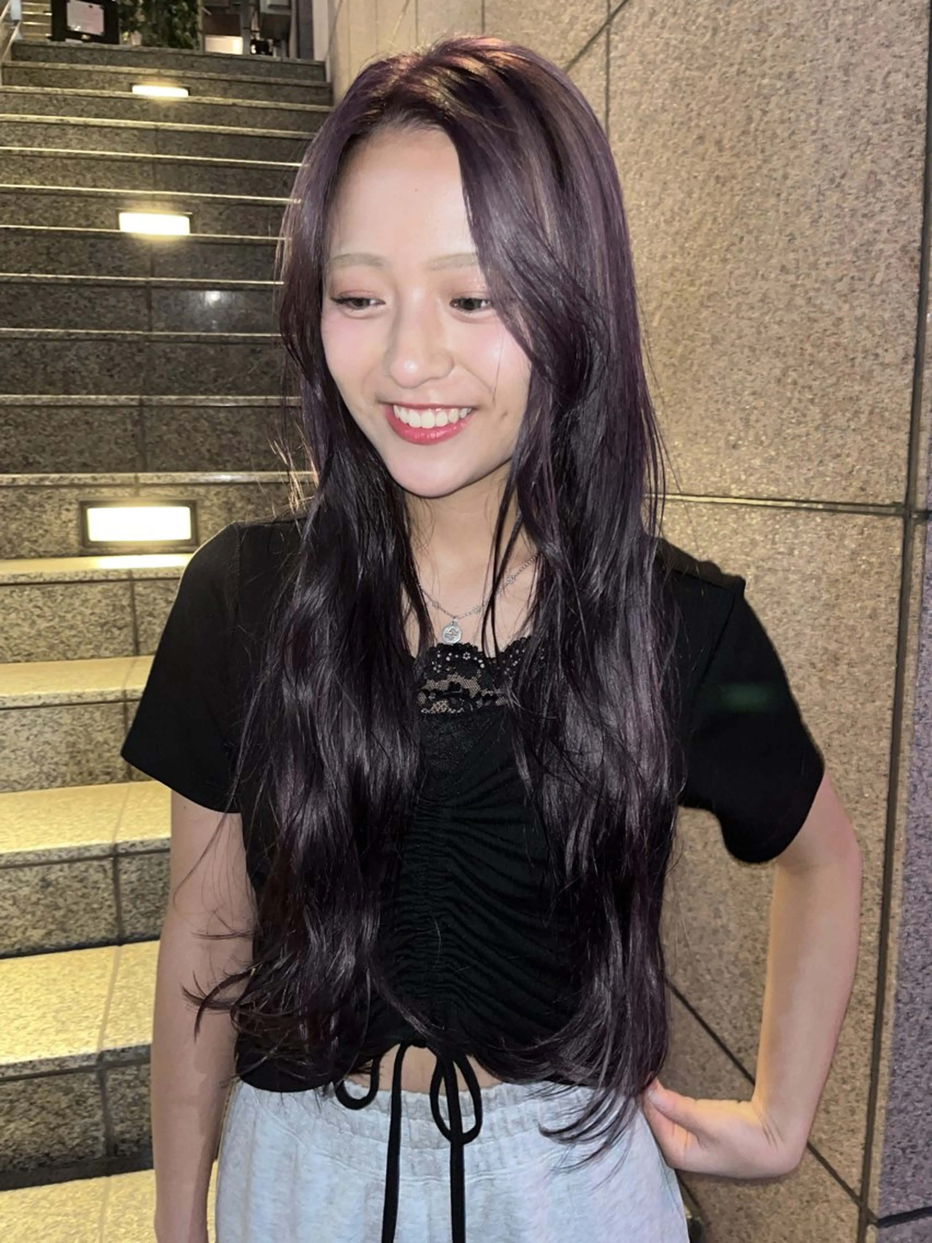 ロング カラー ヘアカラー トリートメント ナチュラルなヘア /ヨシダトモキのヘアスタイル