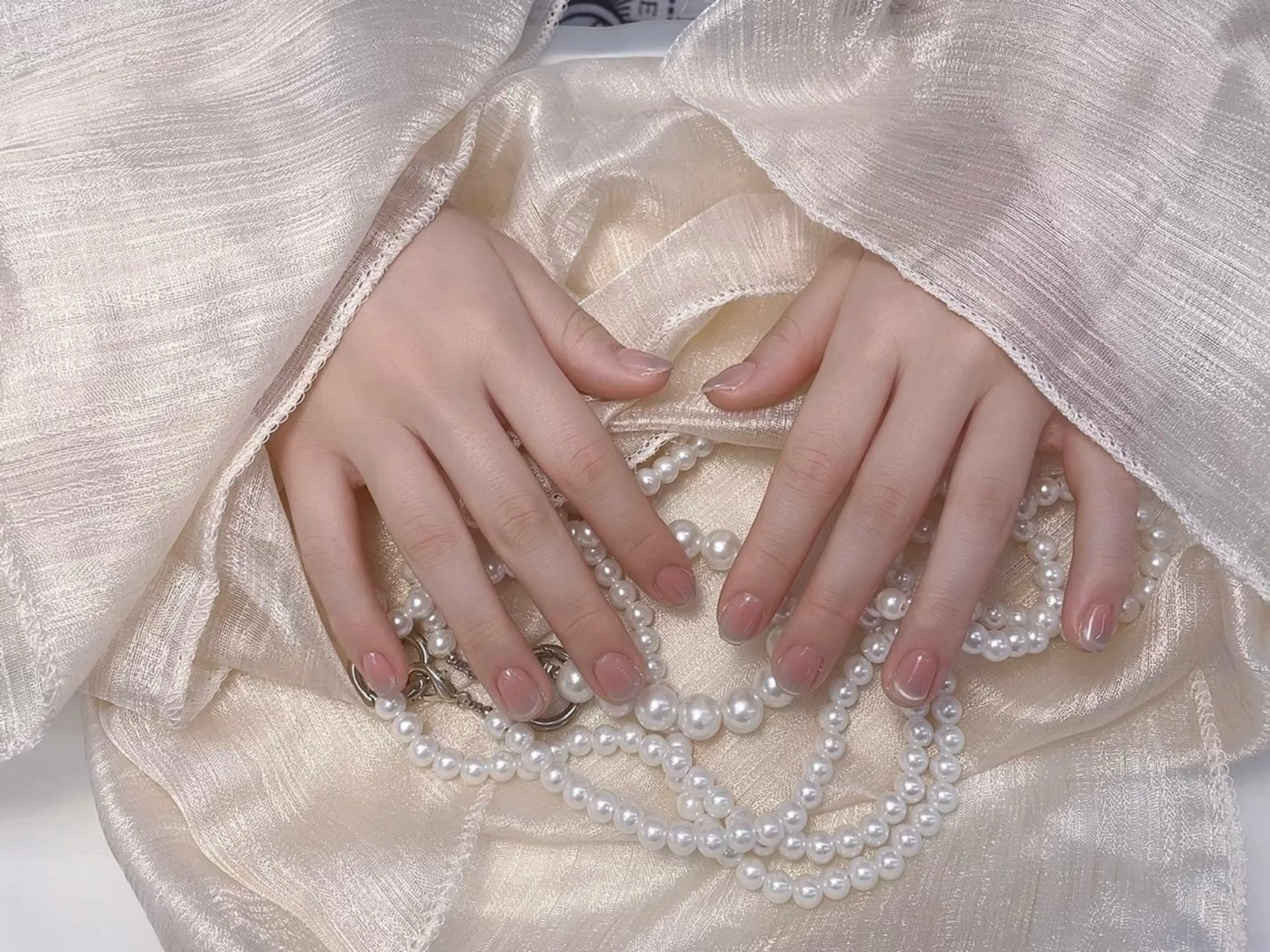 ネイル フレンチネイル マグネットネイル マグネットフレンチ 🩵Minmin nail salonのネイルデザイン