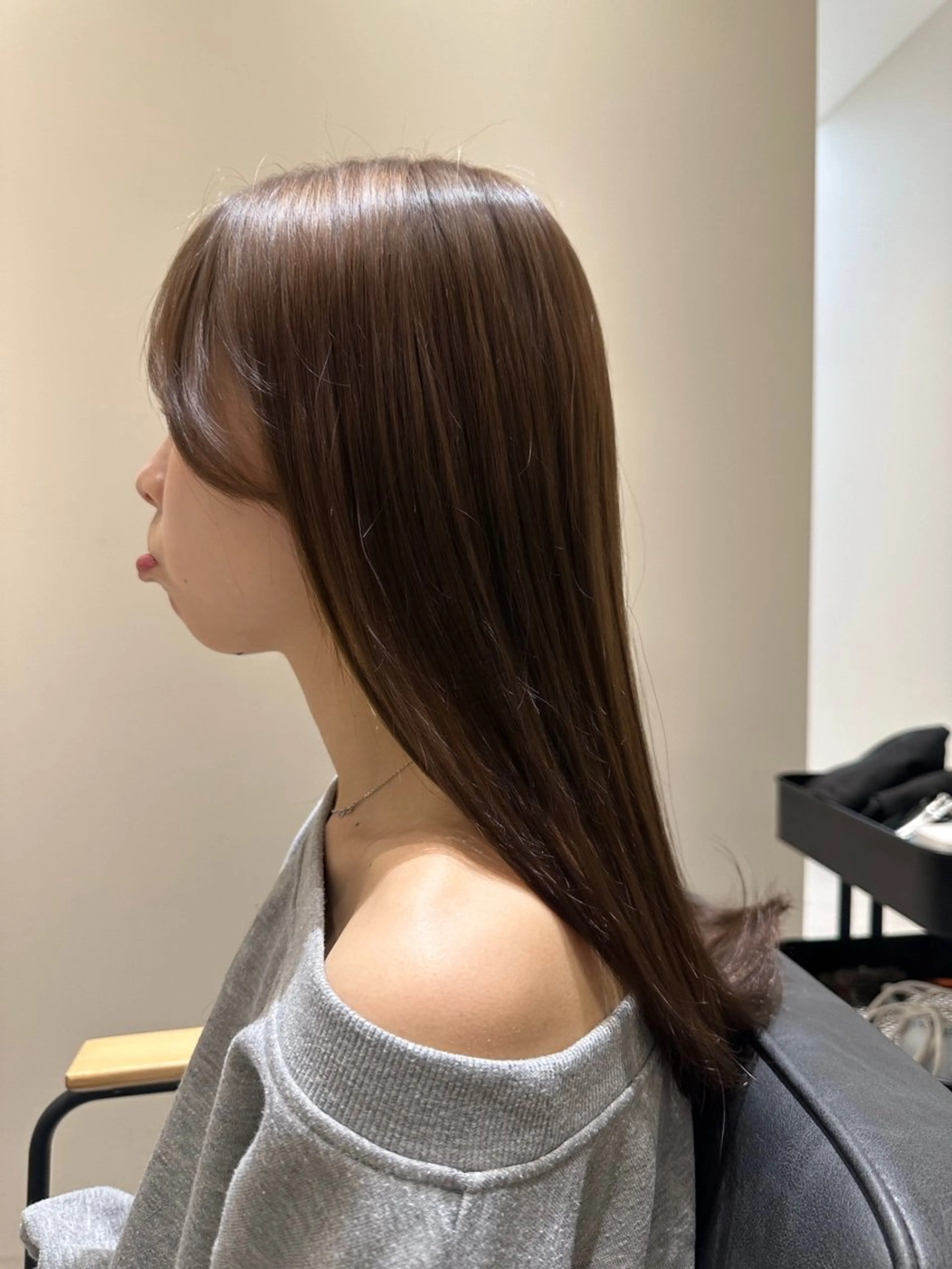 セミロング カラー 🫧ブリーチなし透明 感カラー🫧沼尻彩花のヘアスタイル