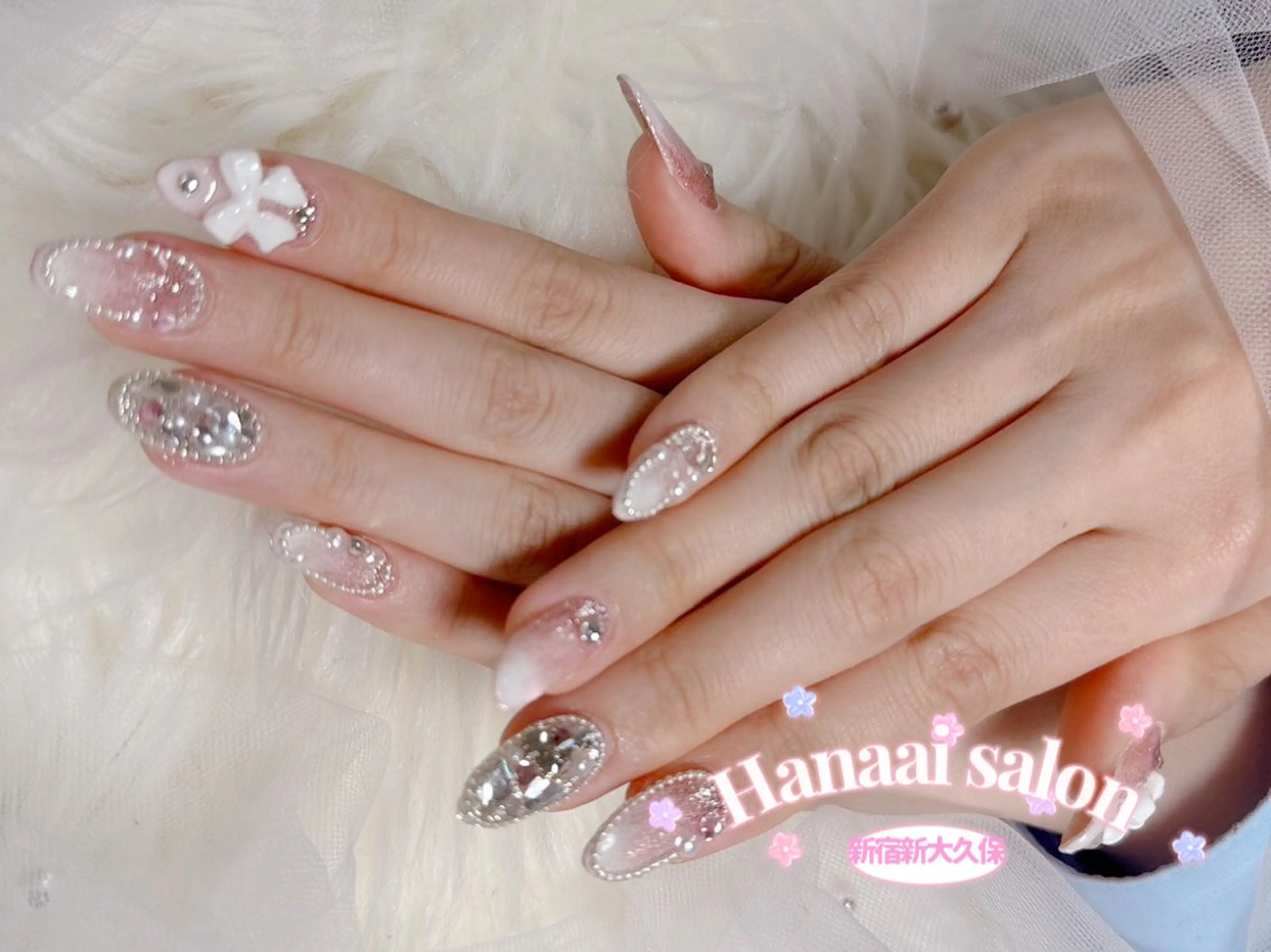 ミディアム ハンドネイル Hanaai salon あまねのネイルデザイン