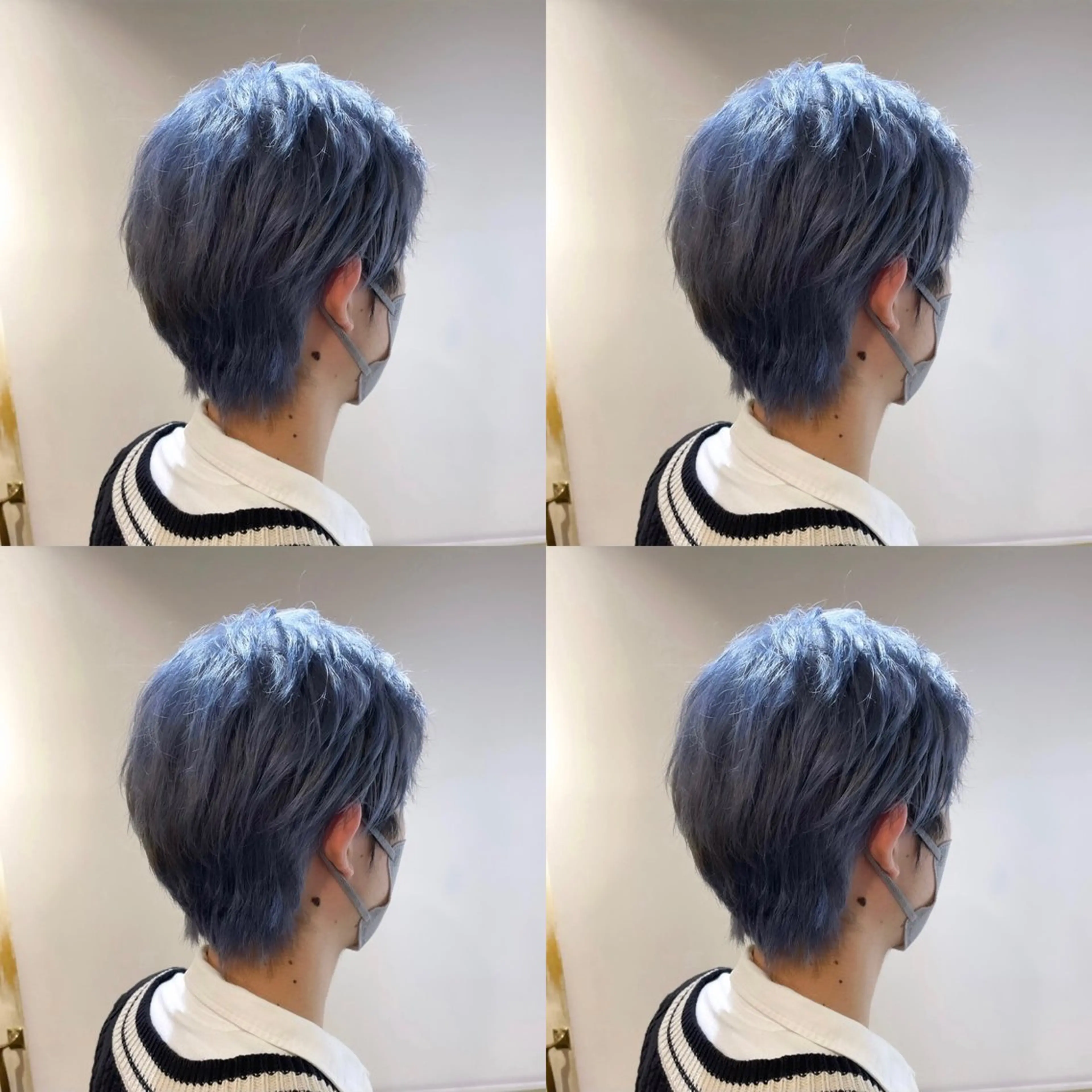 ショート カラー ブルーカラー シルバー 🌟トップデザイナー 高橋🌟のヘアスタイル