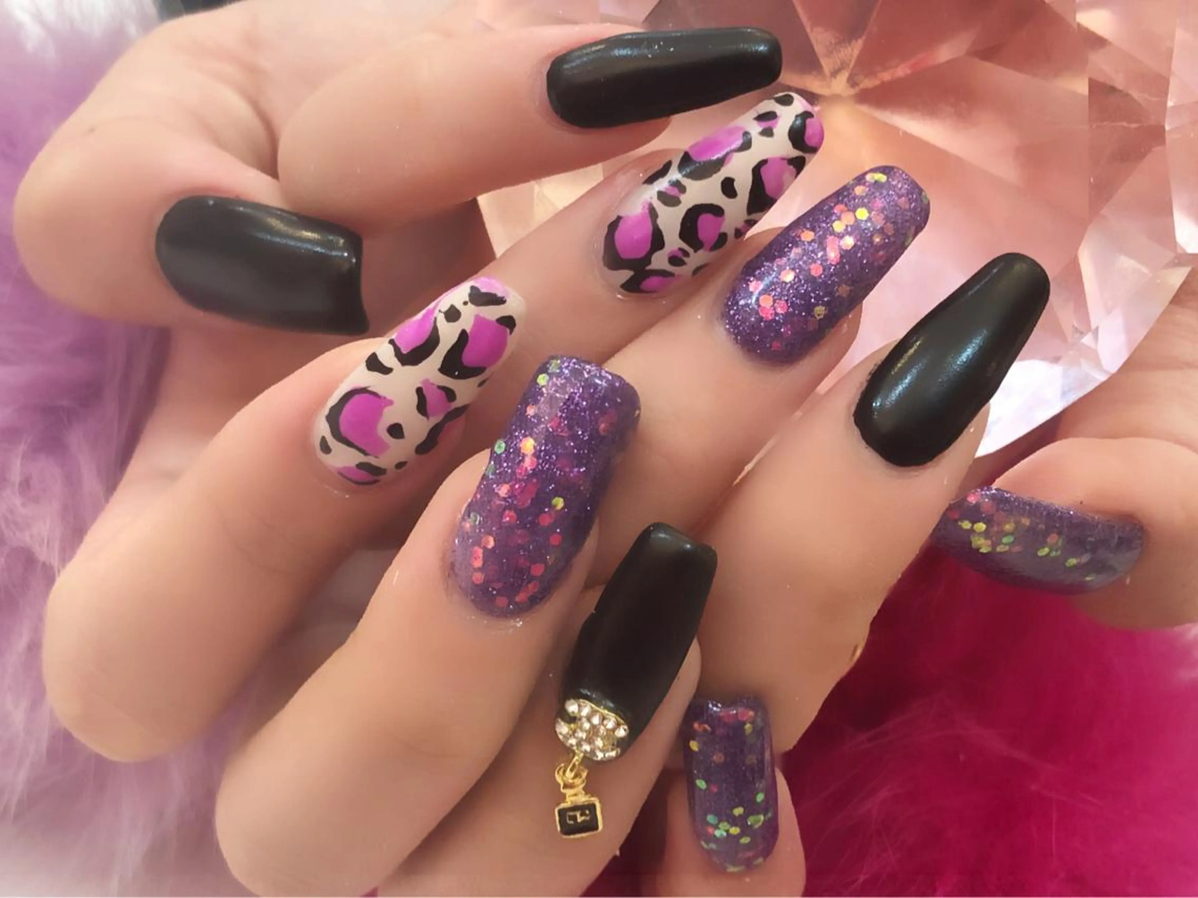 ロング カラー メンズ キッズ ネイル ジェルネイル ラメ(グリッター) メンズネイル 持ち込み スカルプネイル NAILSGOGO shibuyaのネイルデザイン