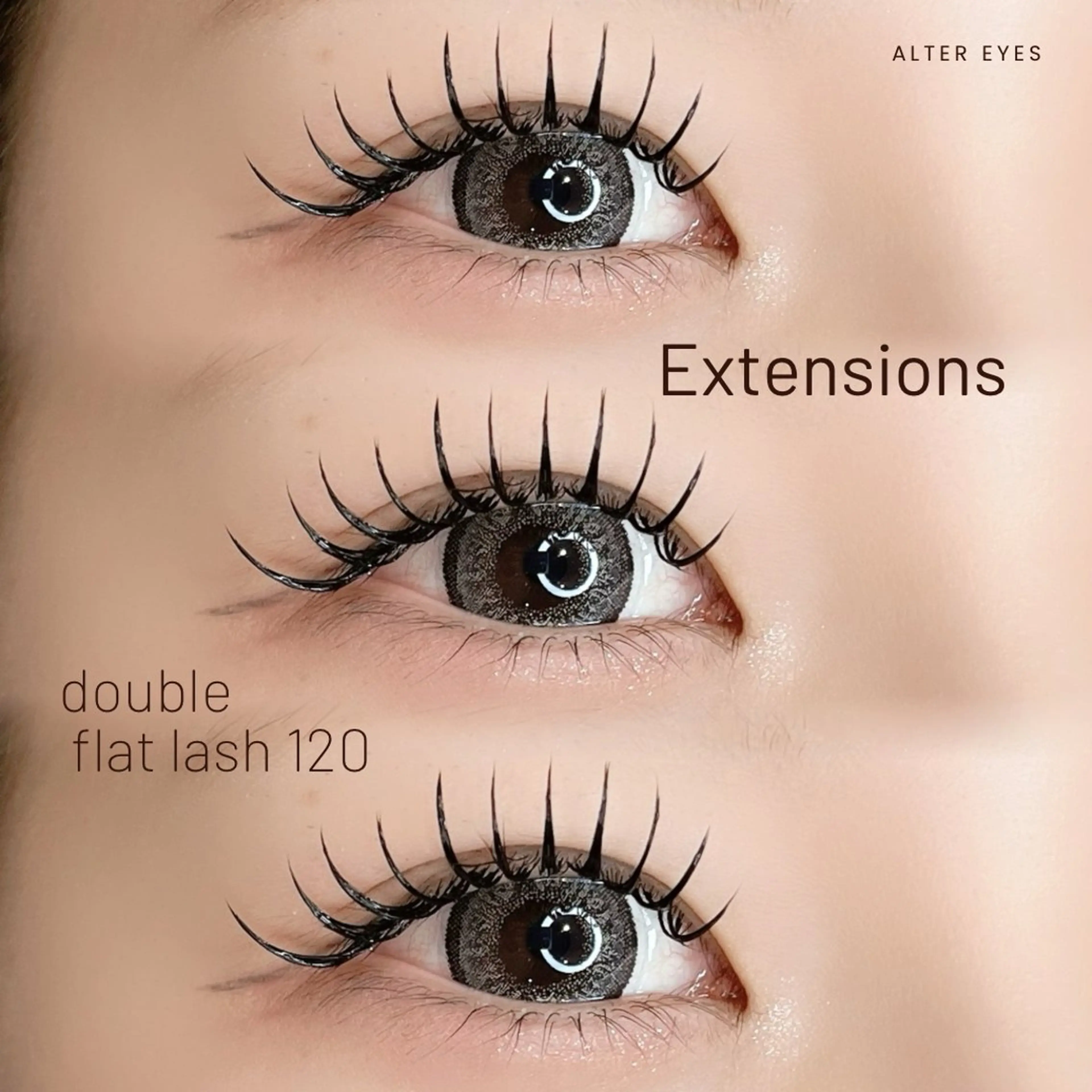 マツエク・マツパ フラットラッシュ ALTER EYES TORIIのマツエク・マツパデザイン