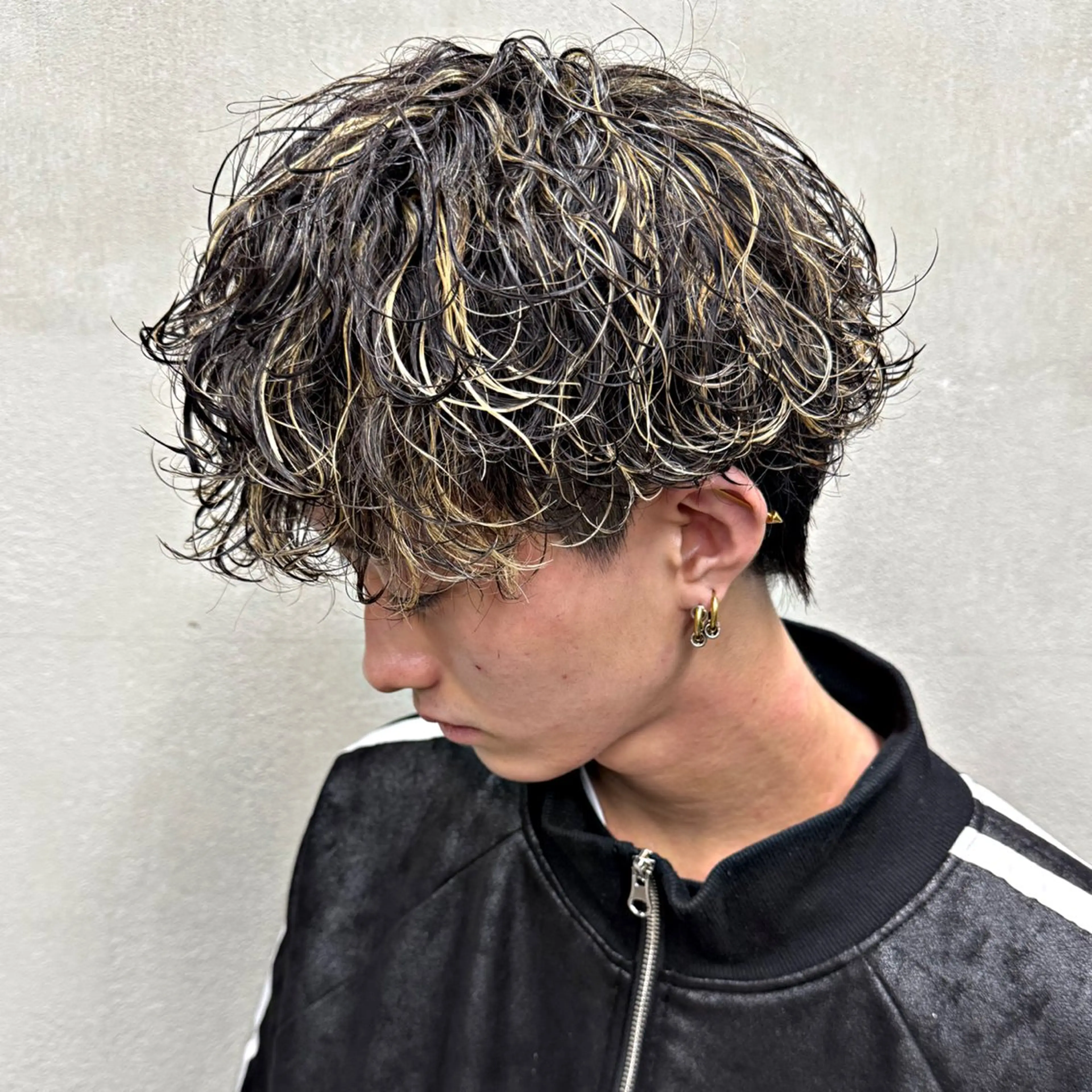 ショート カラー パーマ メンズ メンズメッシュ メンズパーマ メッシュ 💈メッシュパーマ 特化💈ユウマ💈のヘアスタイル