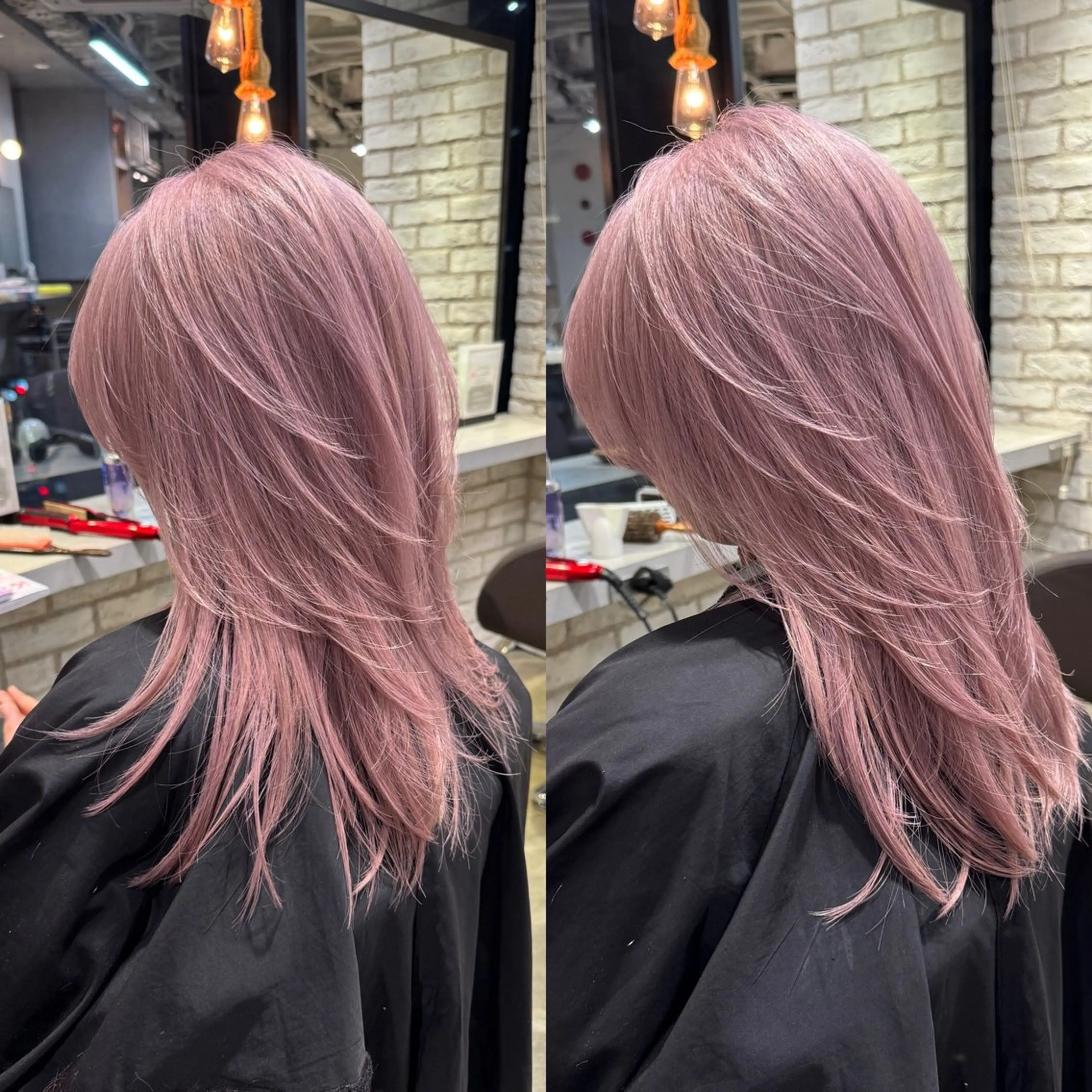 ミディアム カラー ブリーチ レイヤーカット トレンド似合わせ /店長キドヨシキのヘアスタイル