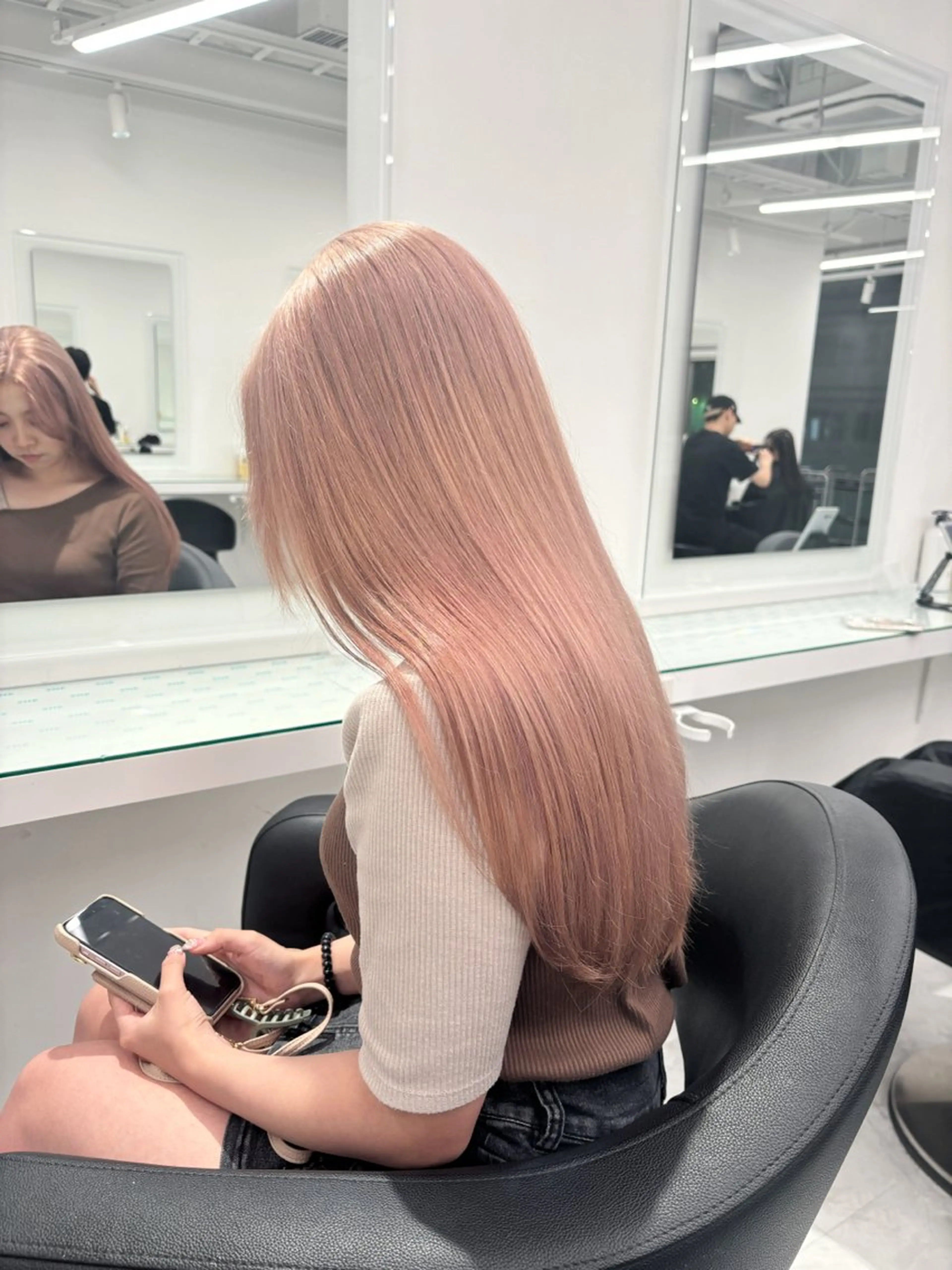 ロング カラー ヘアカラー トリートメント 💖ミルクティー💖 あかり💖のヘアスタイル