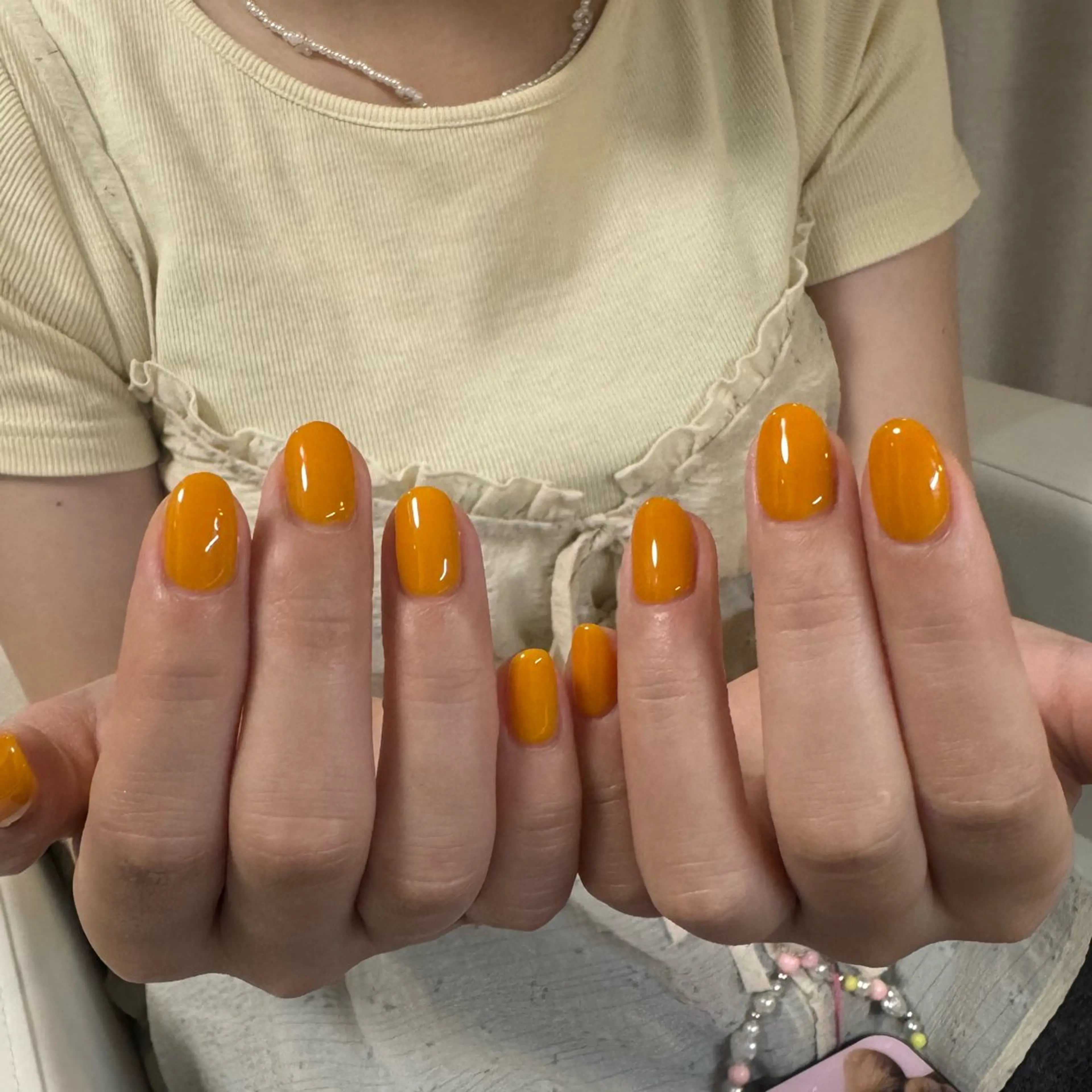 ネイル クリアネイル ジェルネイル オレンジ MAX BEAUTY nail 笹塚所属・nailist saitoのネイルデザイン