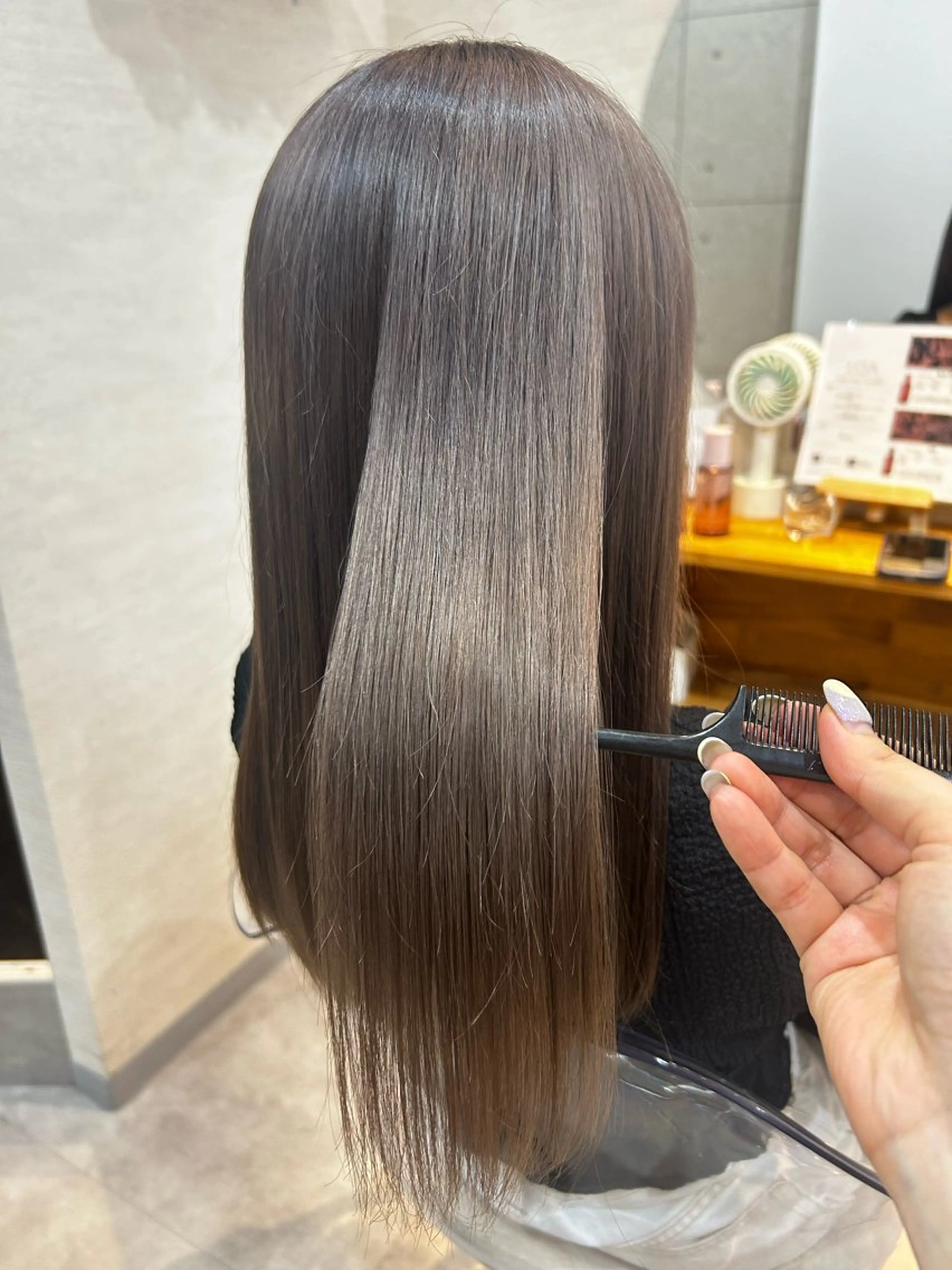 セミロング カラー 透明感カラー ヘアカラー 韓国ヘア🇰🇷船橋 髪質改善/上野愛果のヘアスタイル