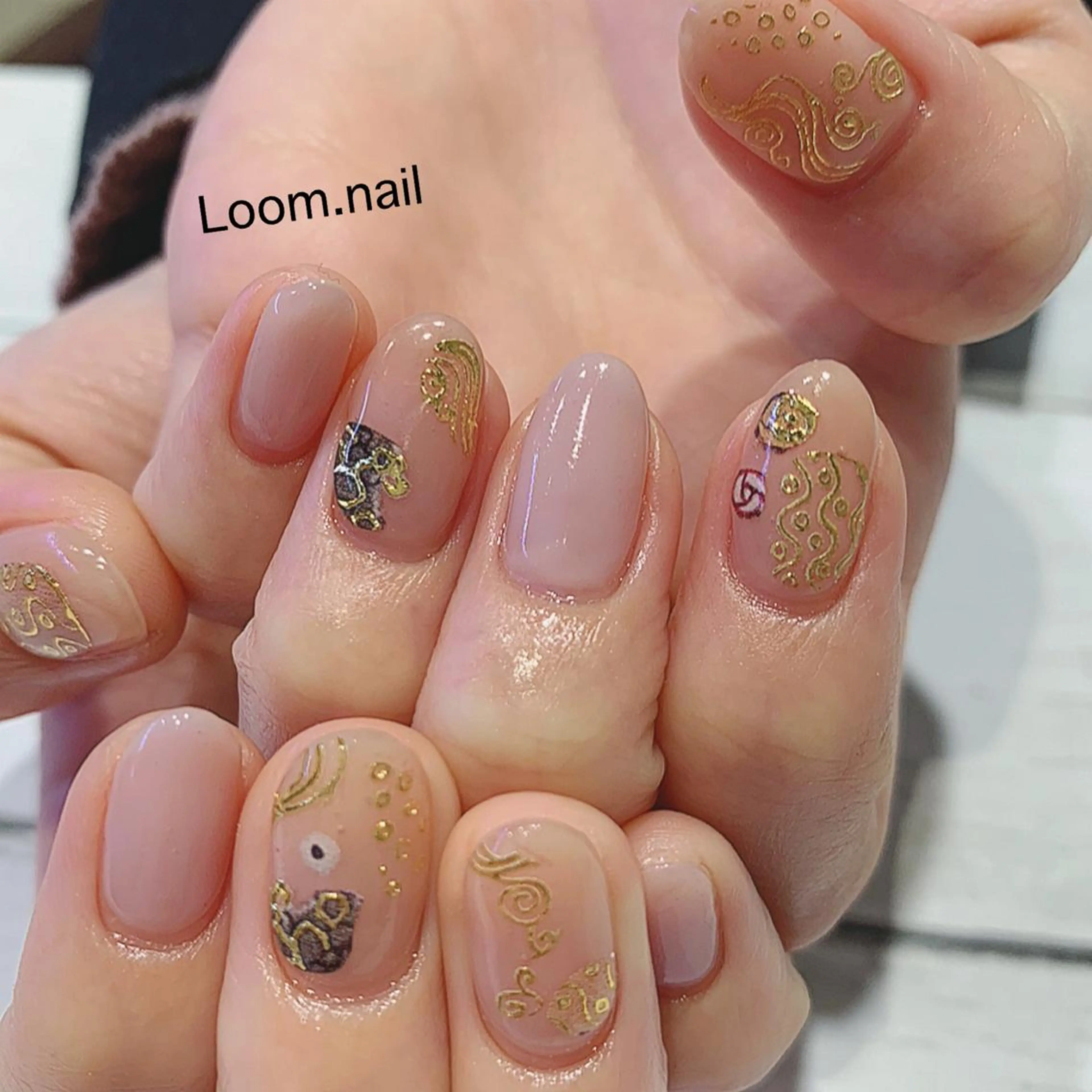 ネイル アートネイル 持ち込み Loom所属・hrd manamiのネイルデザイン