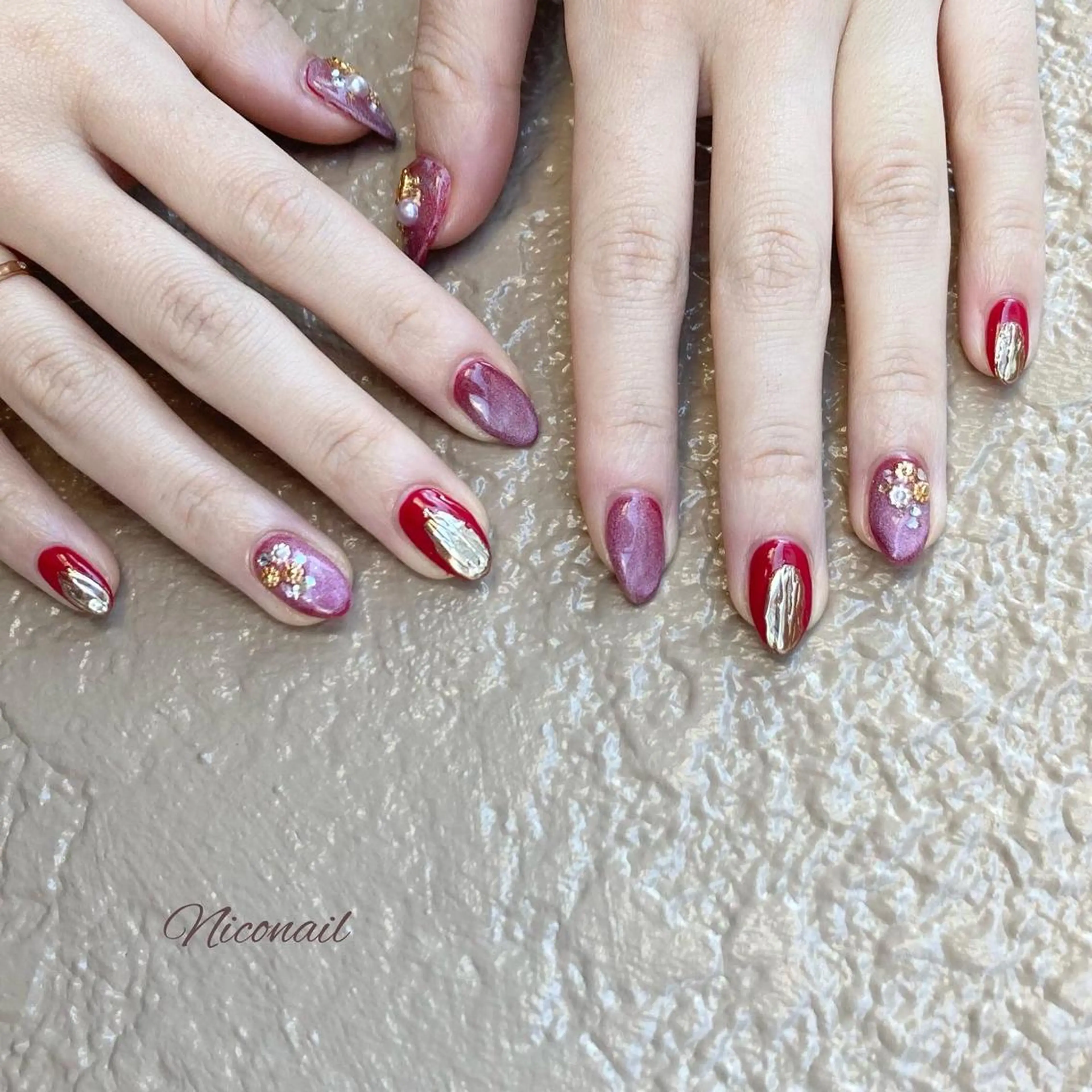 ネイル 成人式 Niconail ☆ 仙川/ Aiのネイルデザイン