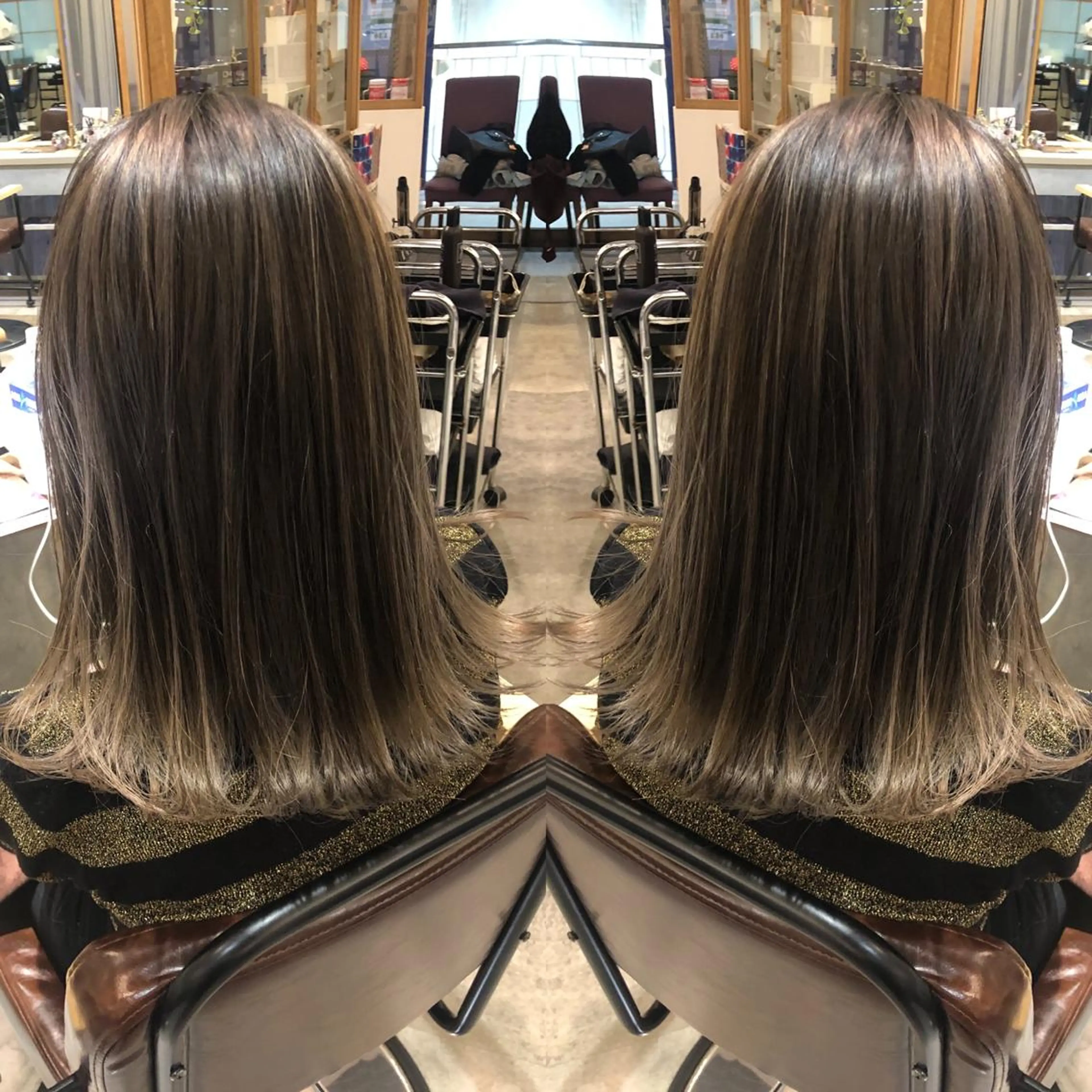 ミディアム カラー ブリーチカラー🌈 石垣翔太のヘアスタイル