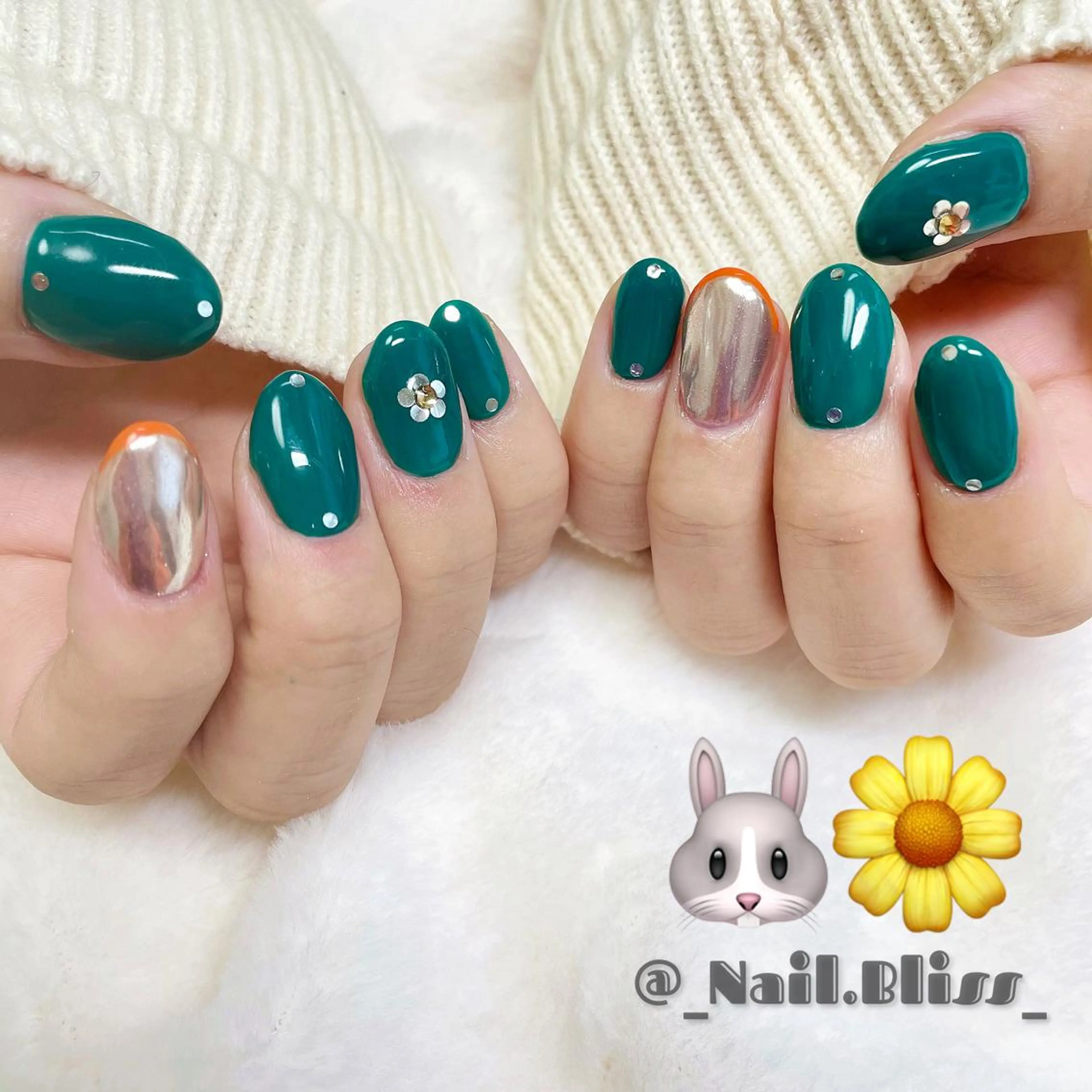 ネイル フラワーネイル ハンドネイル NAIL BLISSのネイルデザイン