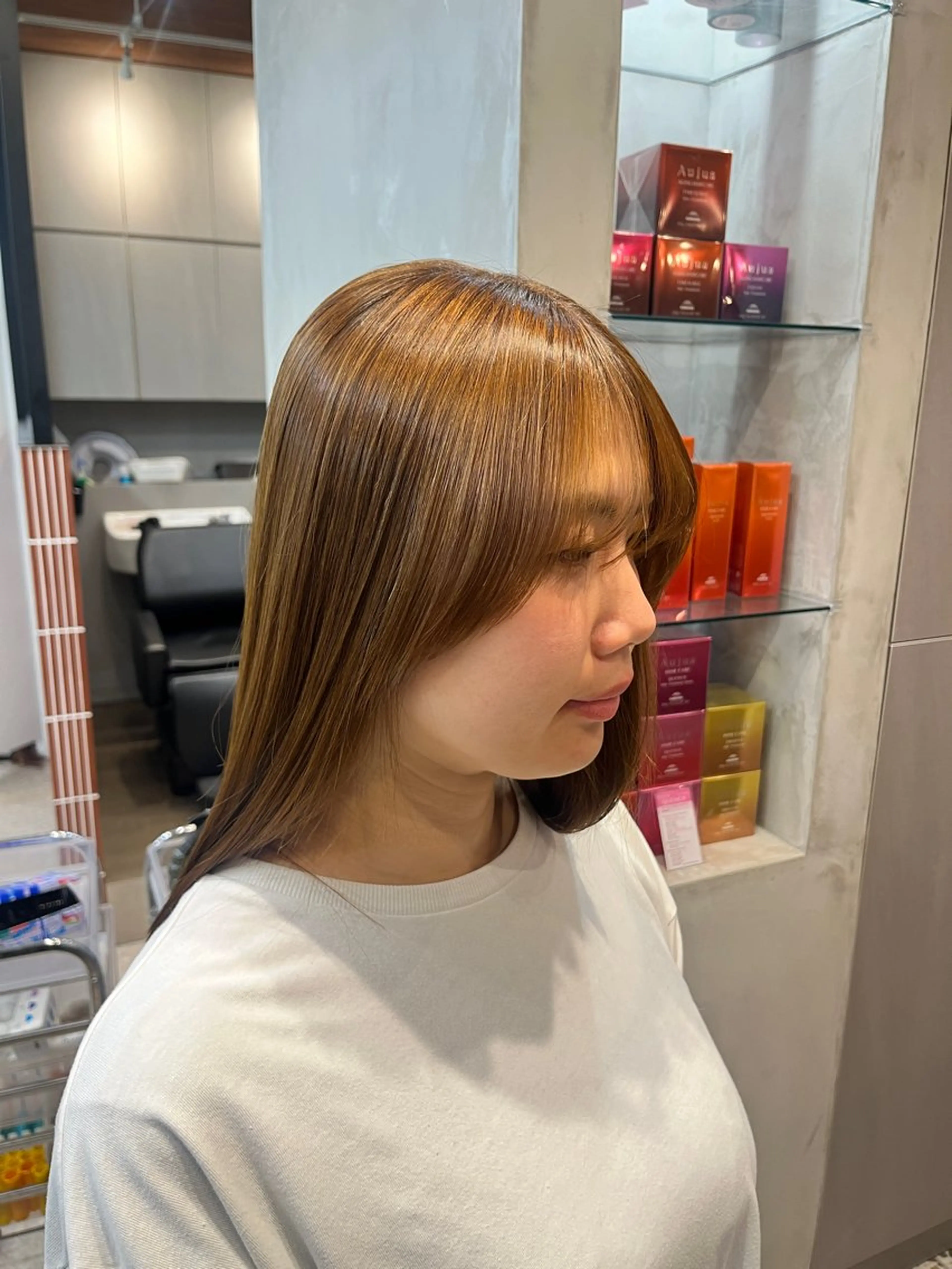 セミロング カット elima 調布所属・ちせ/ 透明感カラー /調布˚ 🦢₊✧のヘアスタイル