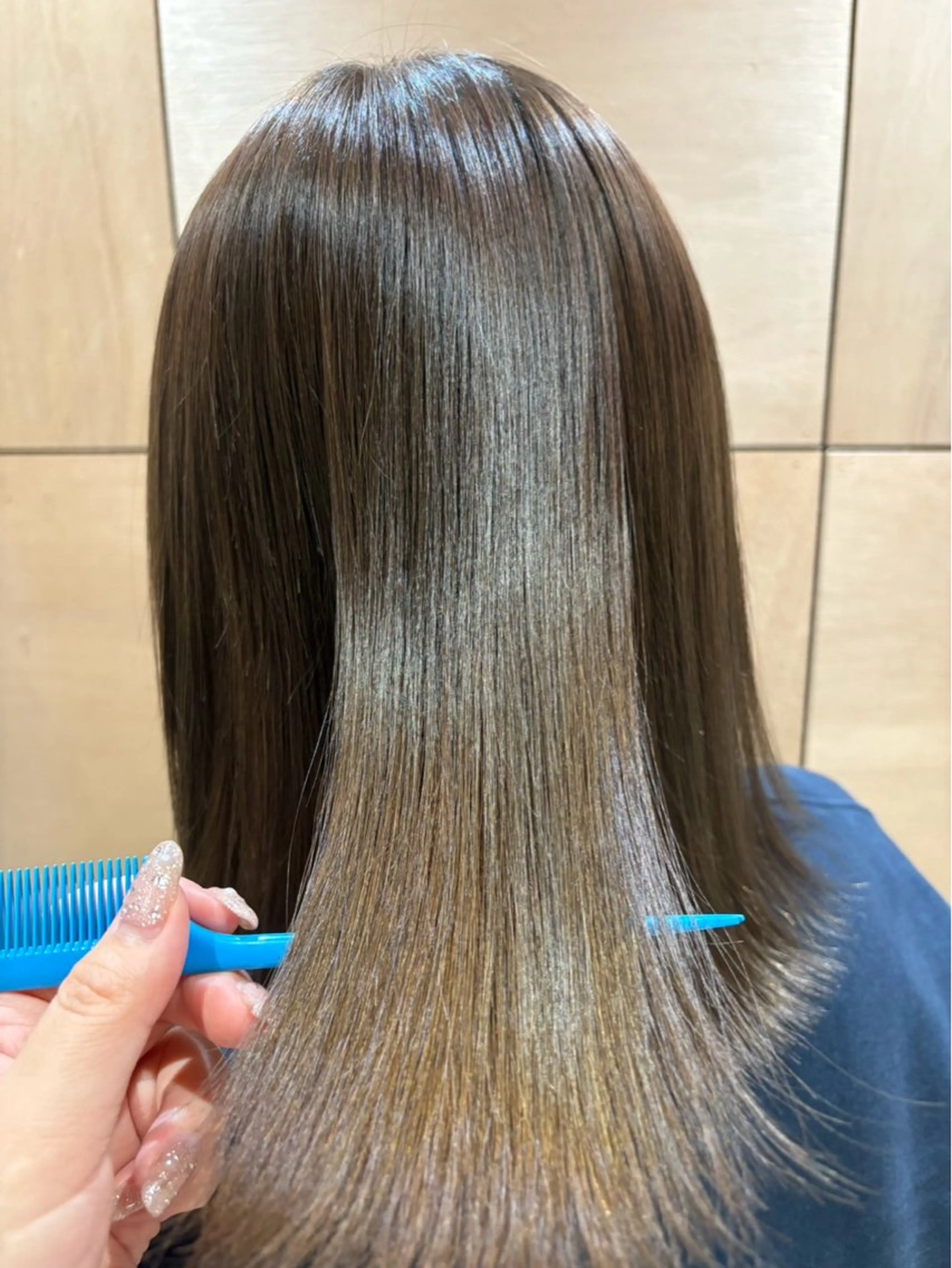 ミディアム カラー 髪質改善 青木 紗耶のヘアスタイル