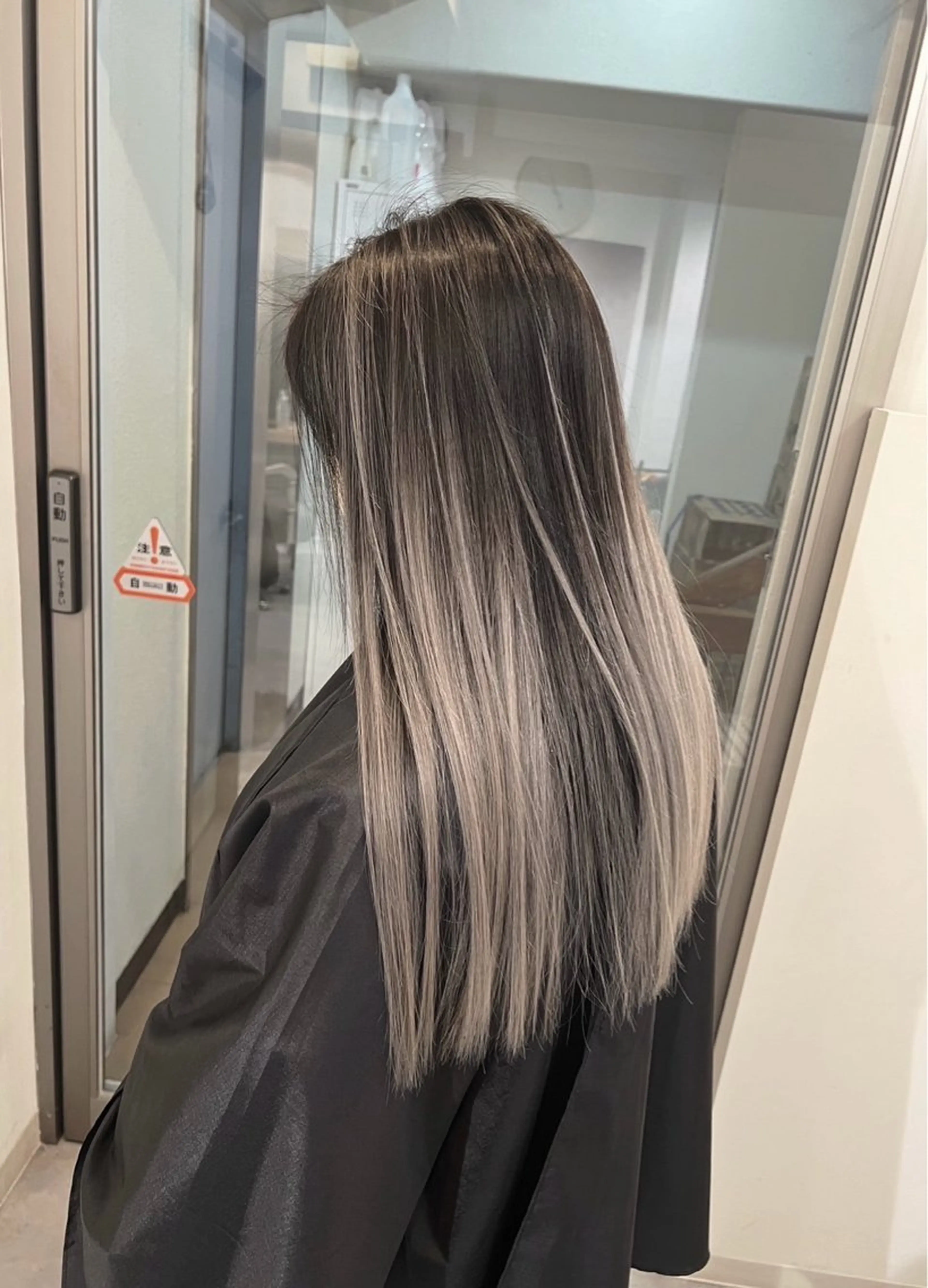 ロング カラー バレイヤージュ シルバー ホワイトシルバー レイヤーカット ヘアカラー ROBIN所属・指名数No.1 /NAOYAのヘアスタイル