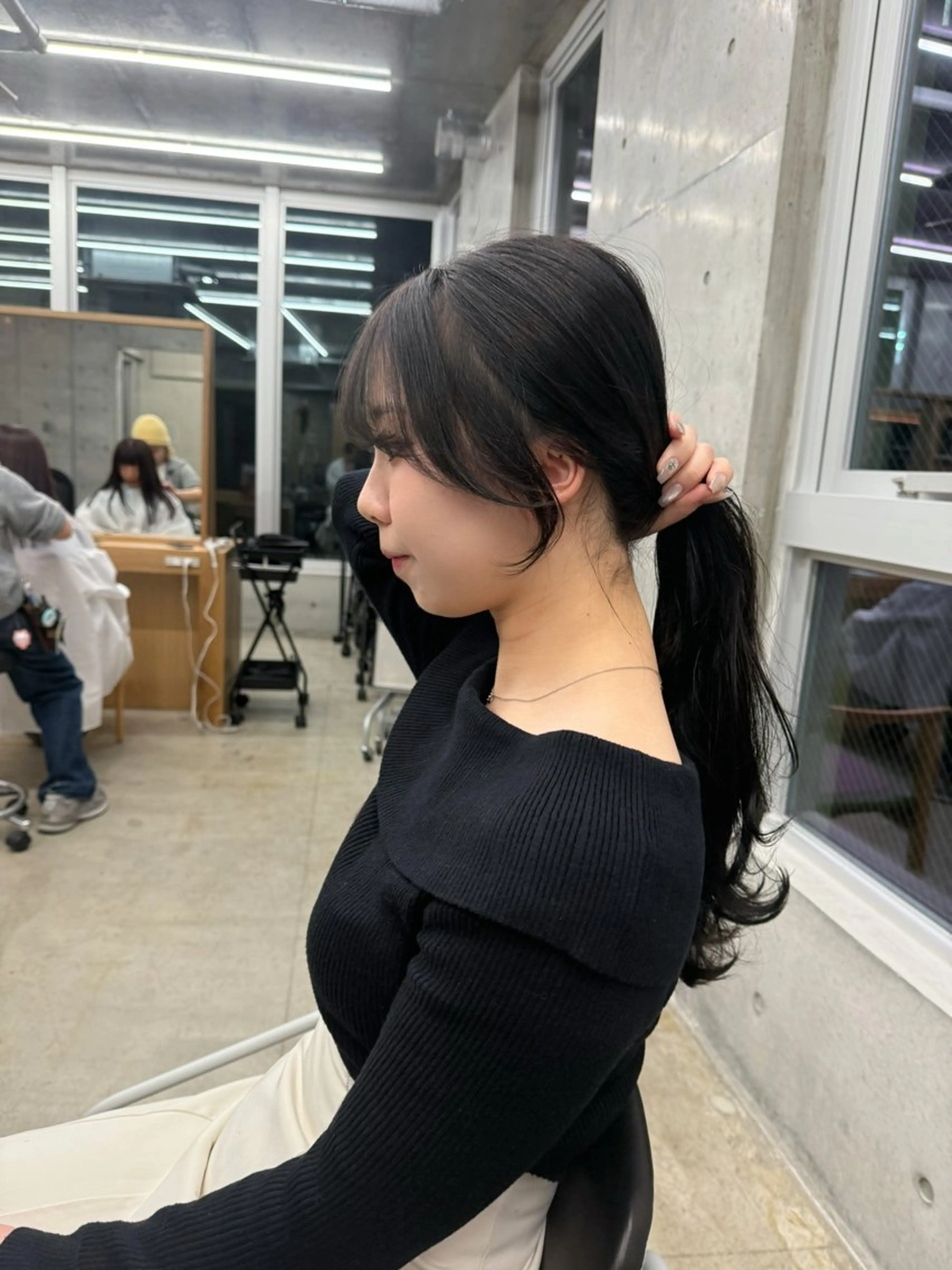 ロング ロングレイヤー 顔周りカット 韓国風ヘア レイヤーカット ロング 誰よりも丁寧なカット 🍀小林輝のヘアスタイル