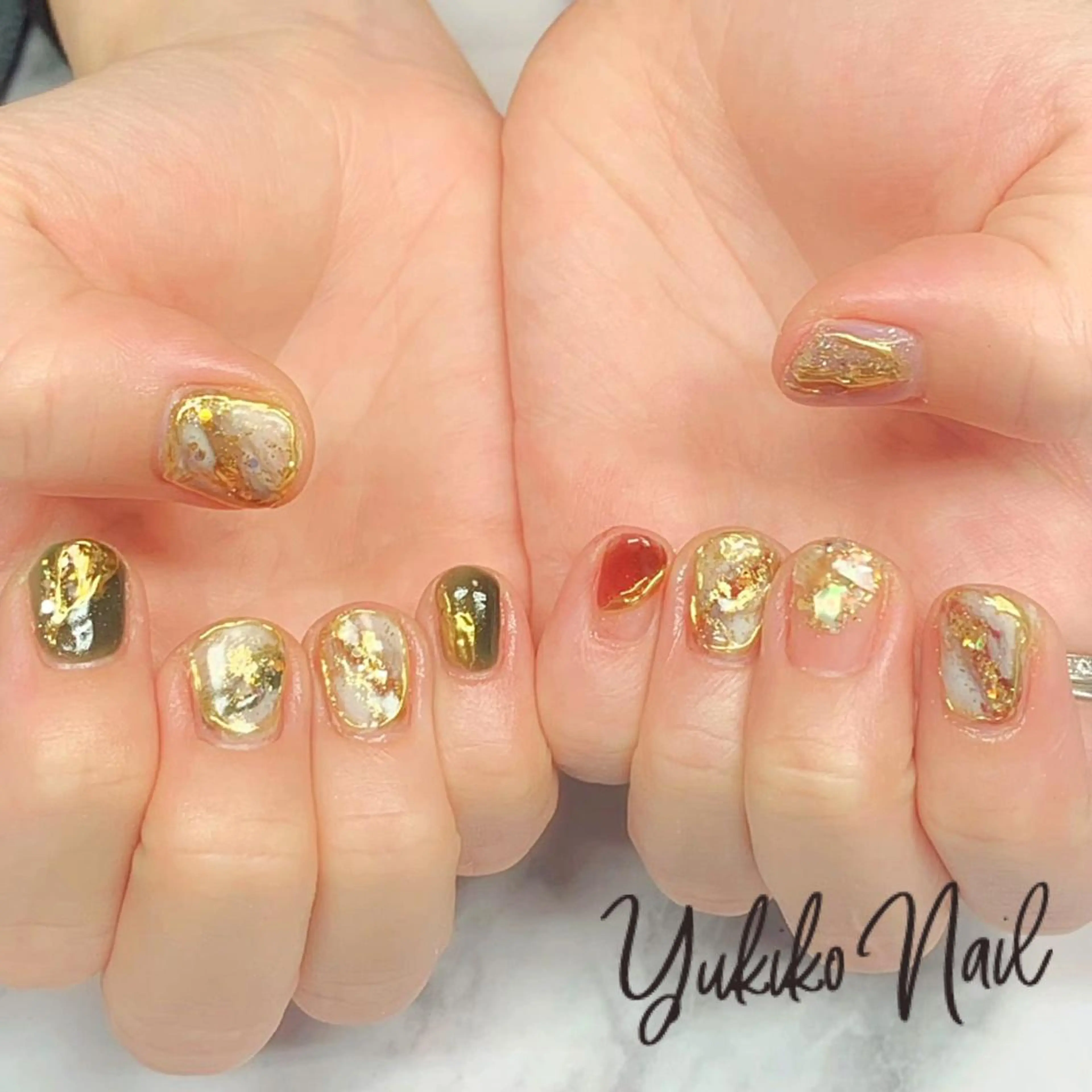 ネイル 持ち込み ニュアンスネイル ハンドネイル ユキコ ネイルのネイルデザイン