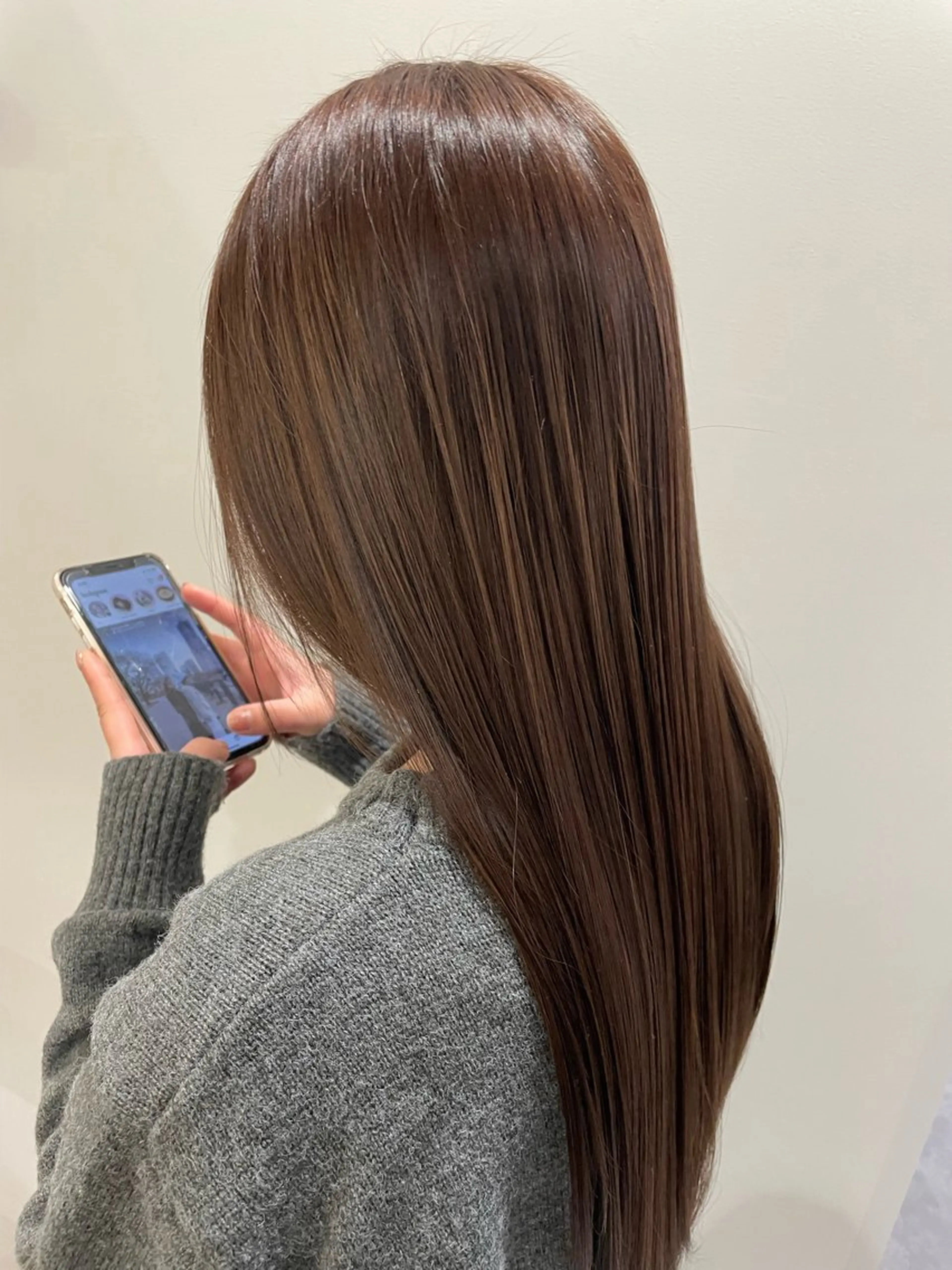 セミロング ヘアカラー トリートメント CARE ．KOBE所属・京谷 日向のヘアスタイル