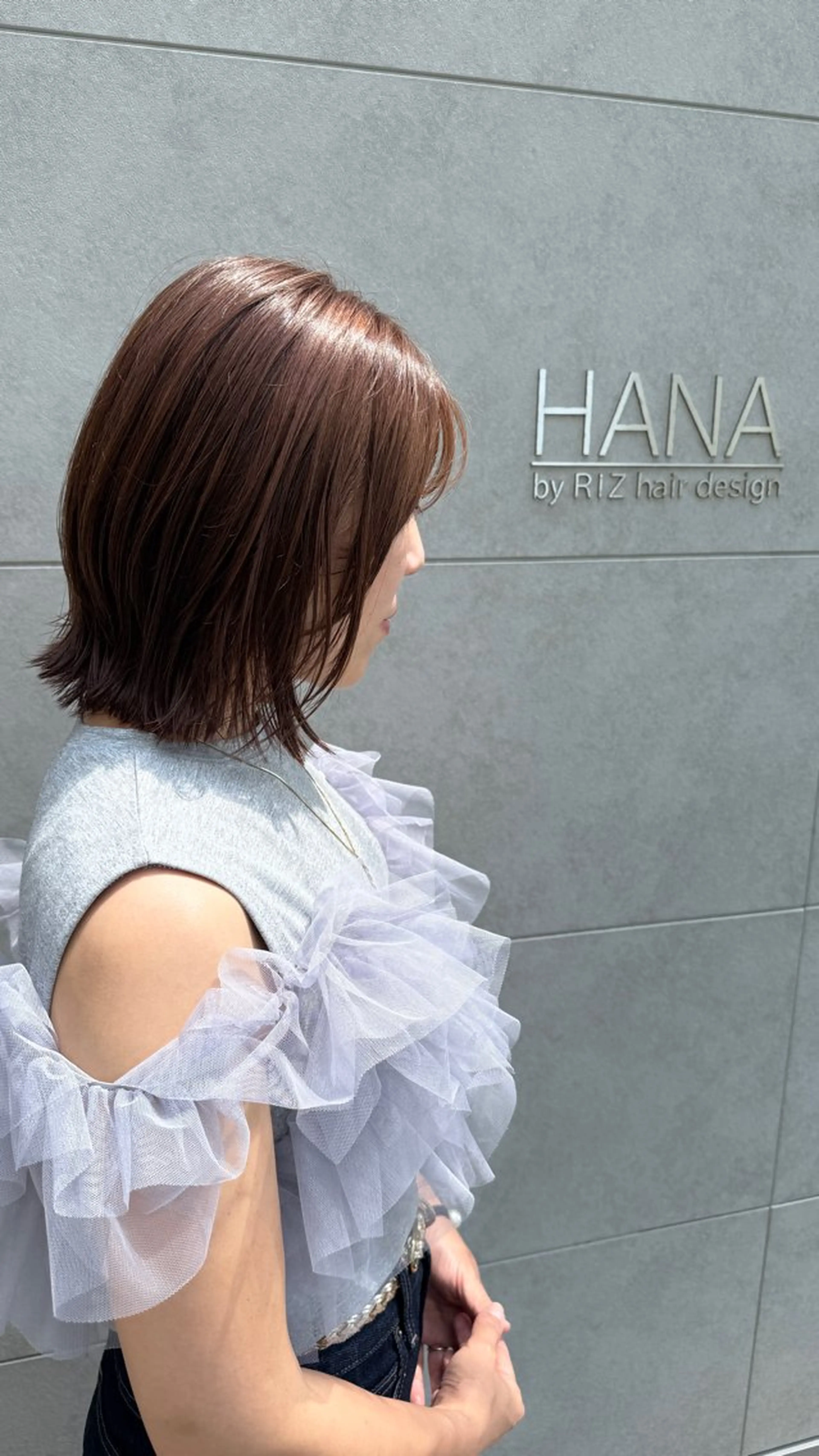 ミディアム カラー ヘアカラー HANA by RIZのヘアスタイル