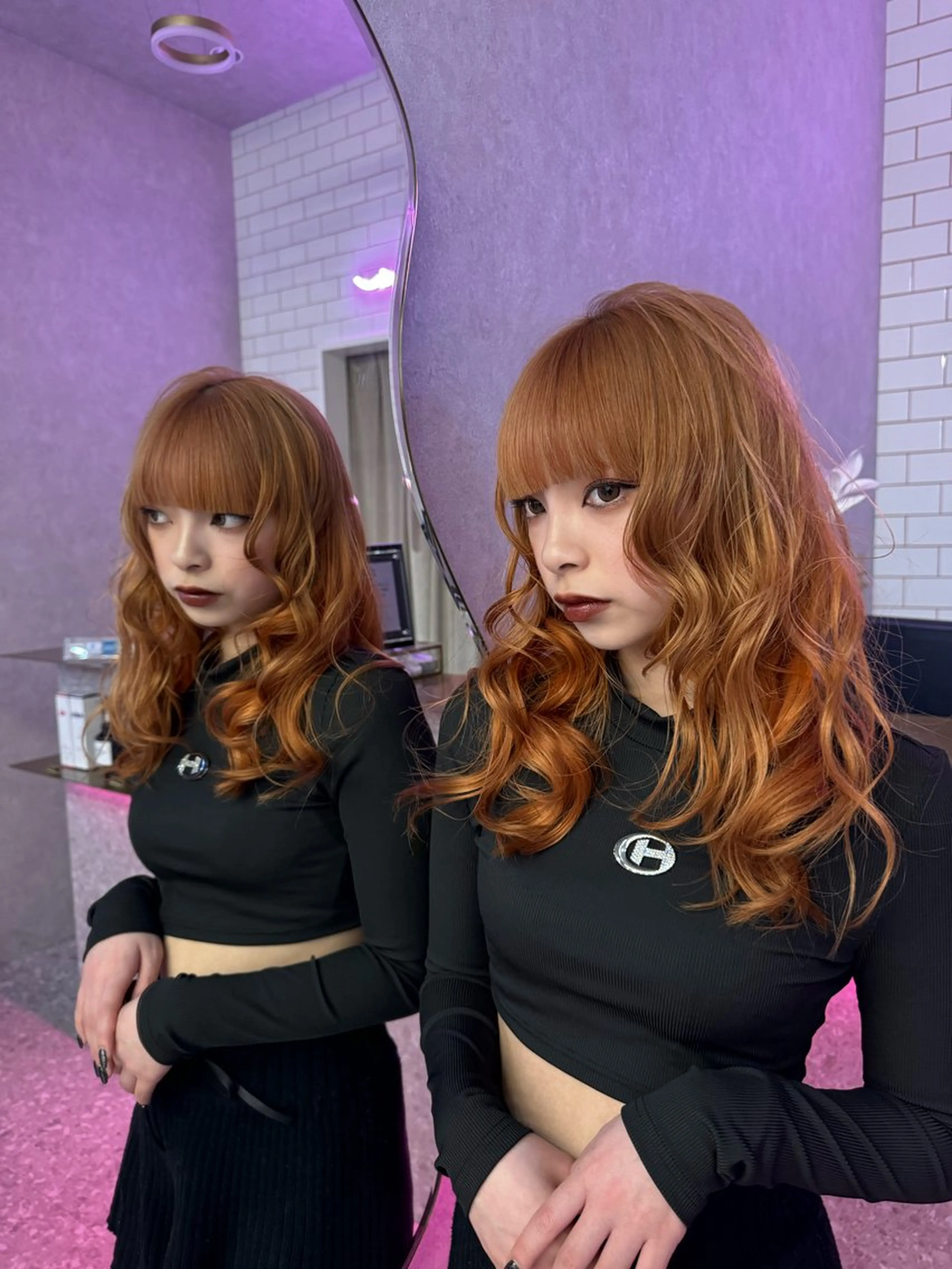 セミロング karin ボブハイトーンのヘアスタイル