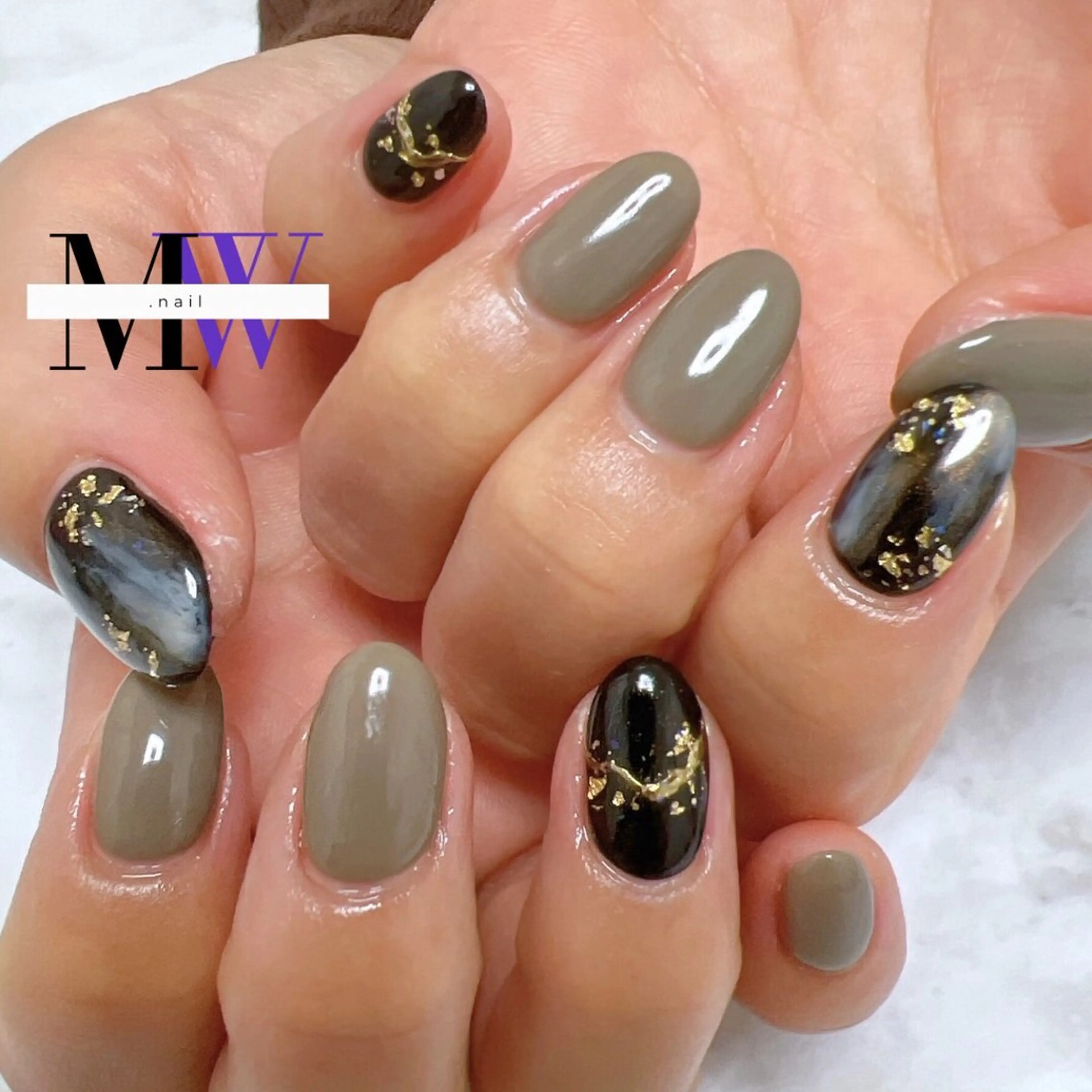 ネイル アートネイル ニュアンスネイル ハンドネイル MW .nailのネイルデザイン