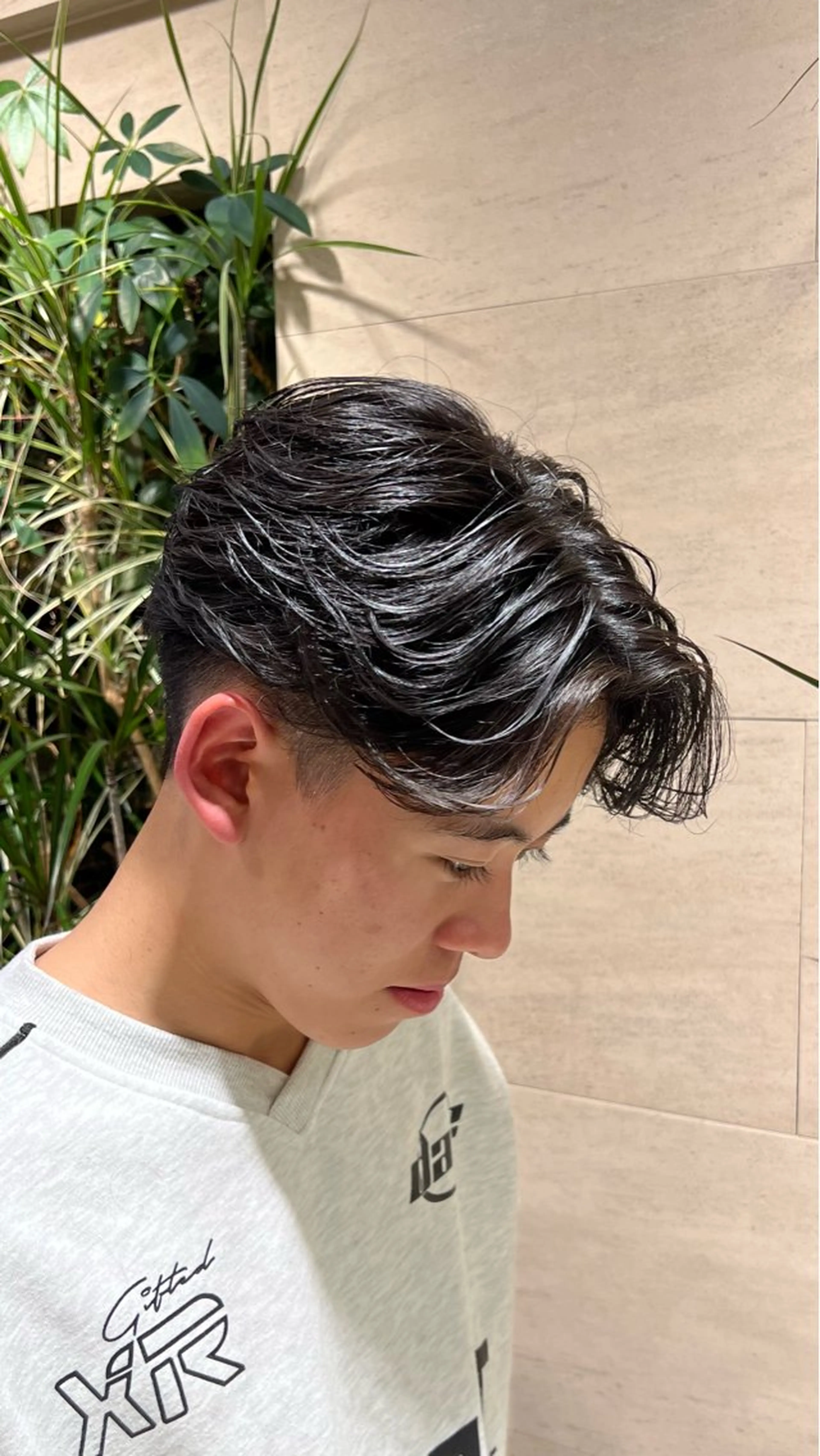 パーマ メンズ フェザーパーマ メンズパーマ シールエクステ/メン ズパーマ/鎌倉/ユウのヘアスタイル