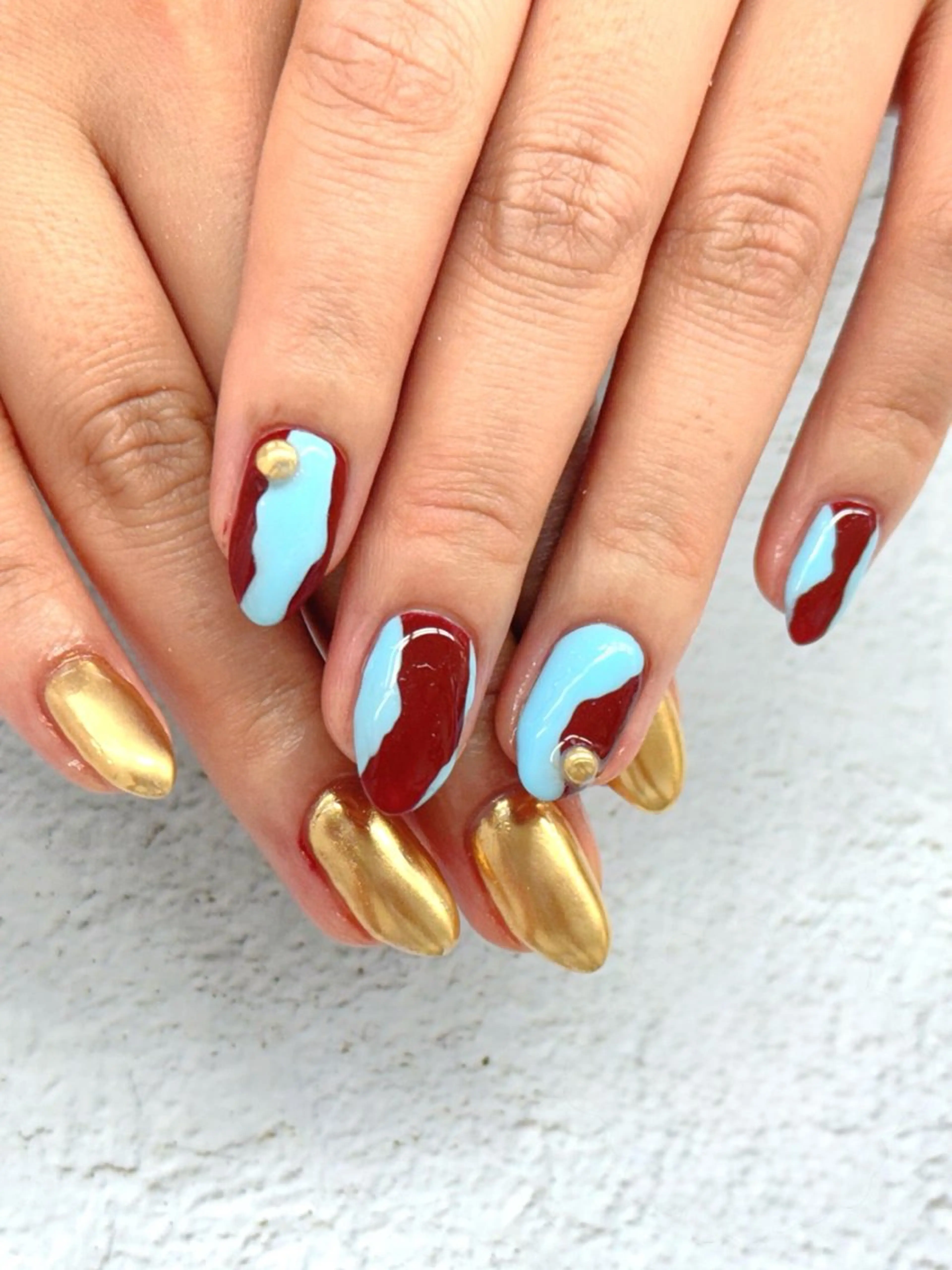 ネイル ミラーネイル 持ち込み ニュアンスネイル Alaia あまねのネイルデザイン