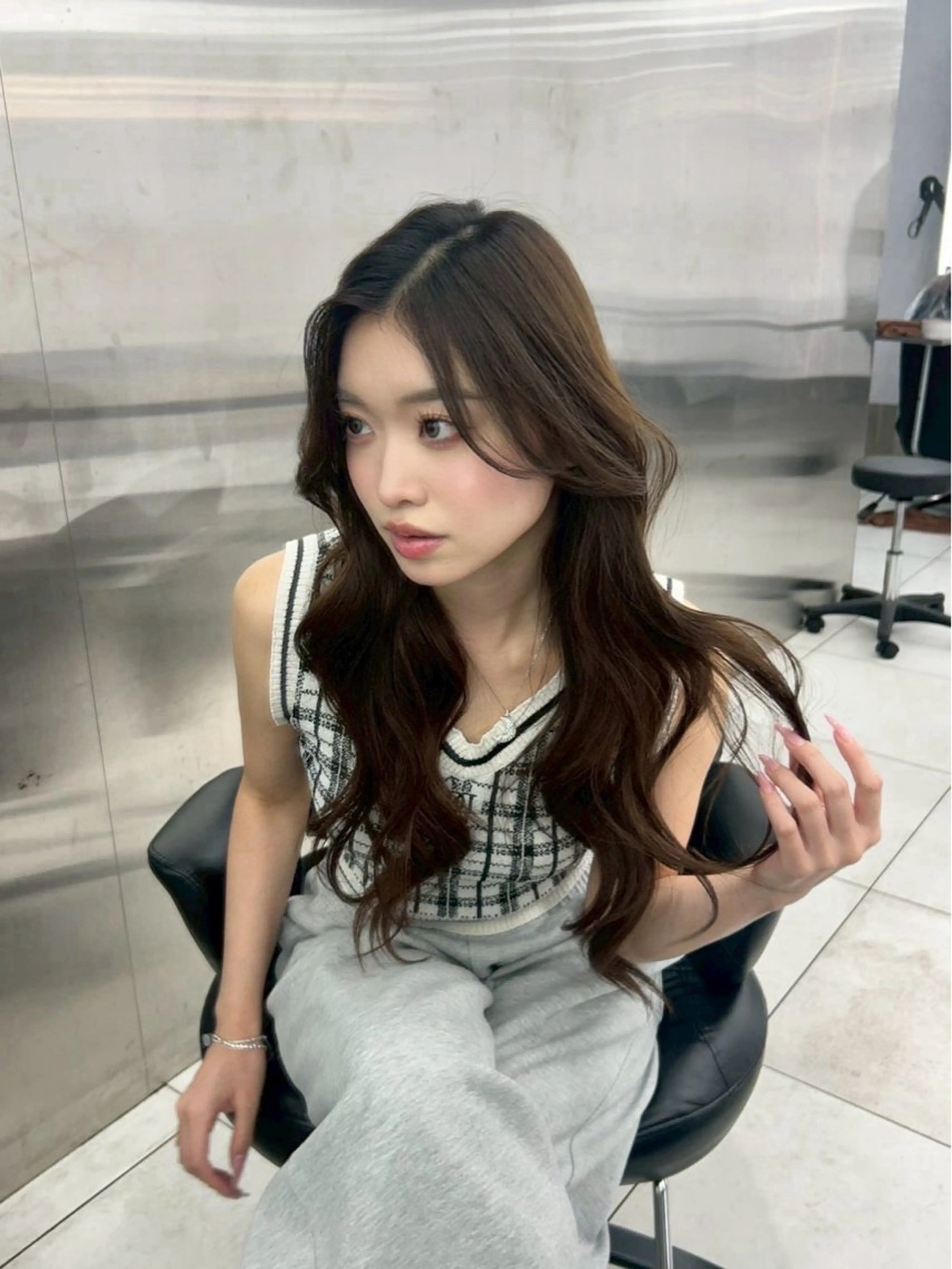 ロング カット ヘアカラー トリートメント 銀座/韓国ヘア🤍 レイヤーAYUMIのヘアスタイル