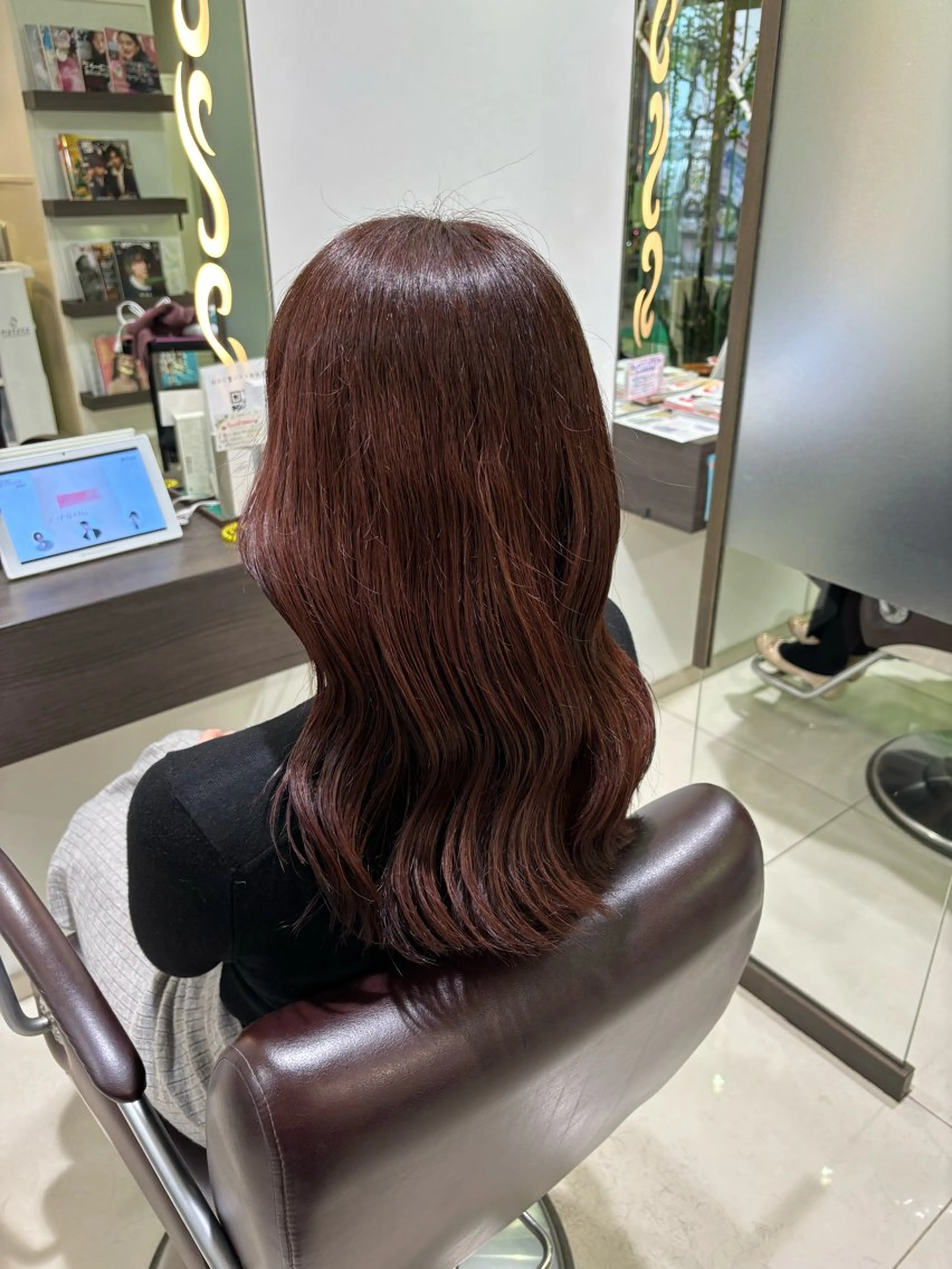 セミロング カット ヘアカラー トリートメント ぷつっとボブ/ちゅる ピンク/mika☆のヘアスタイル