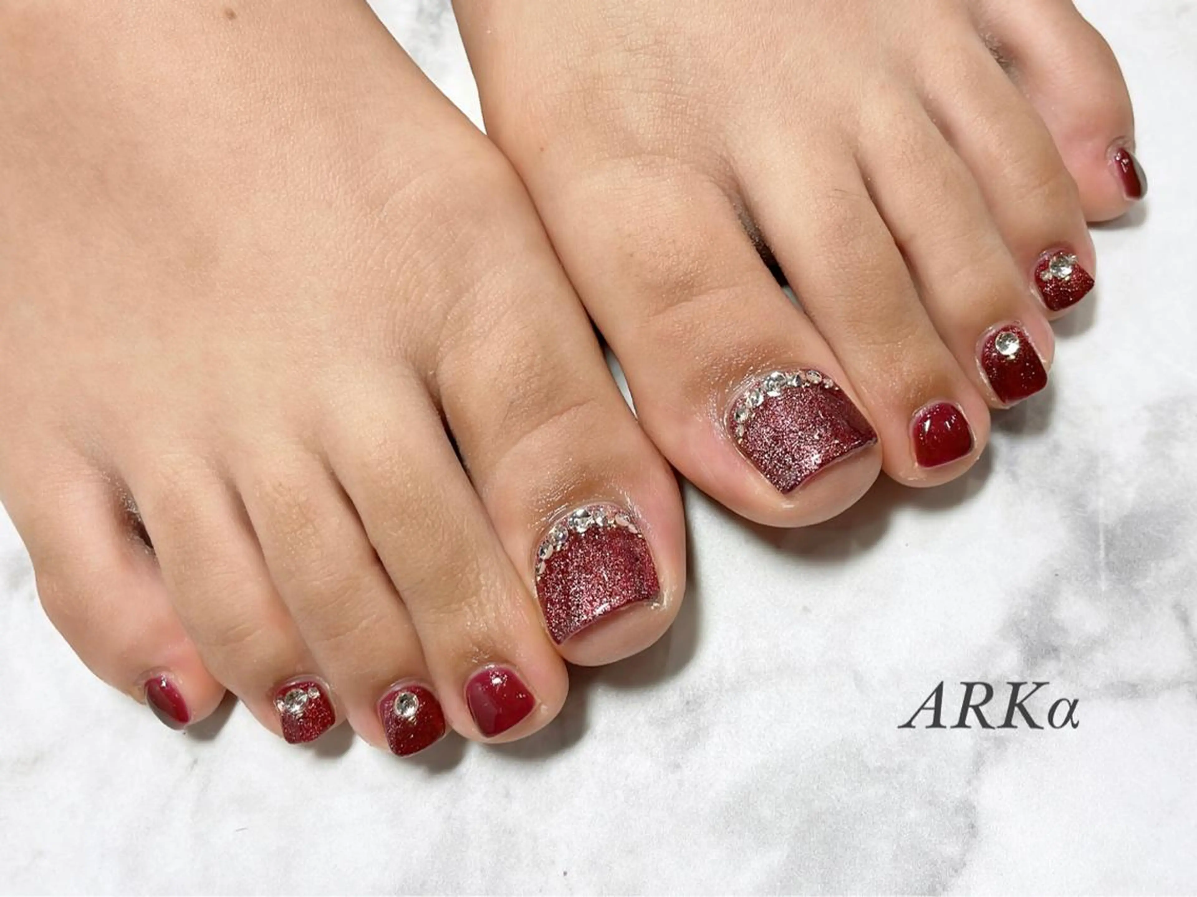 ネイル マグネットネイル フットネイル ARKα Nishiのネイルデザイン