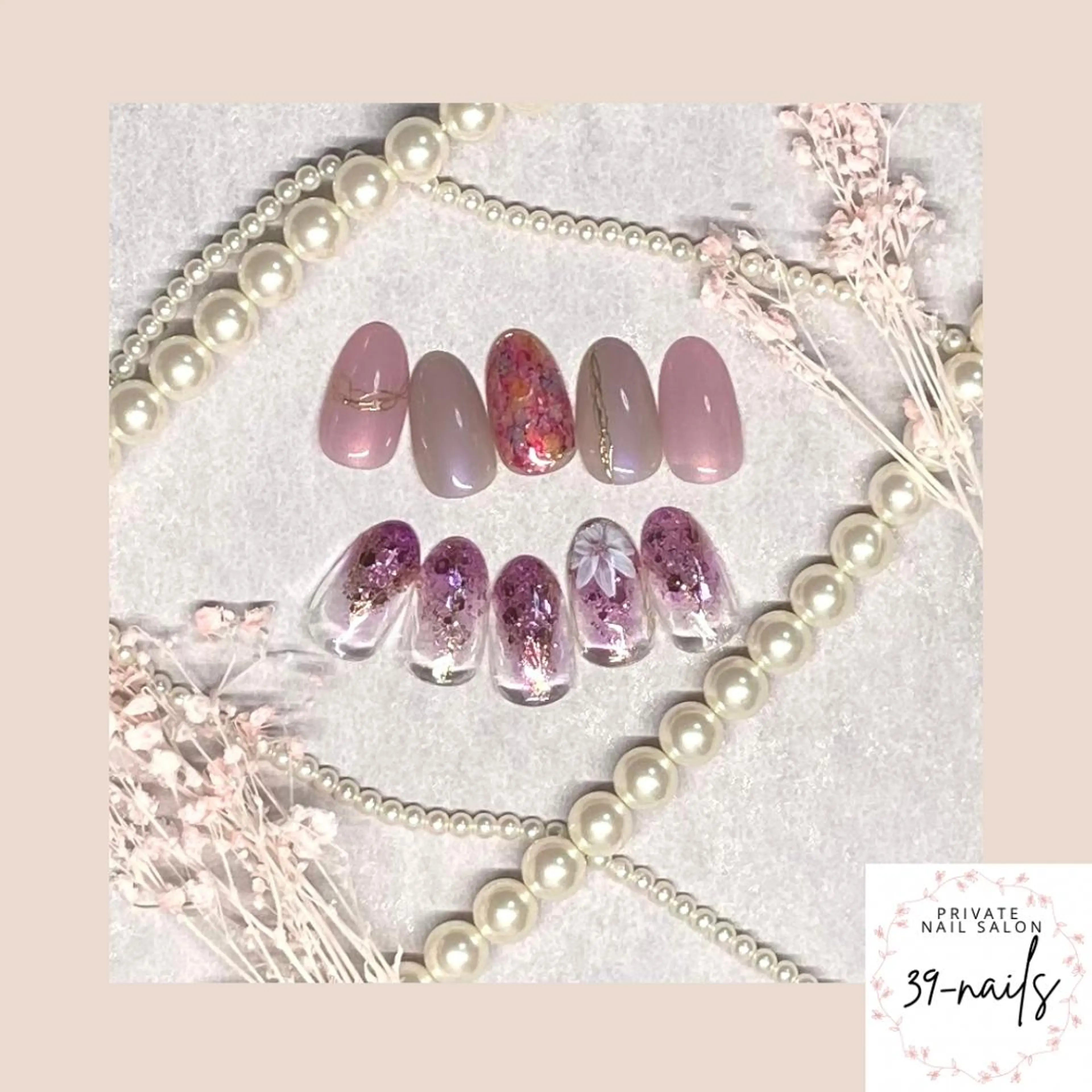 ネイル フラワーネイル 39-nails EharaMikuのネイルデザイン