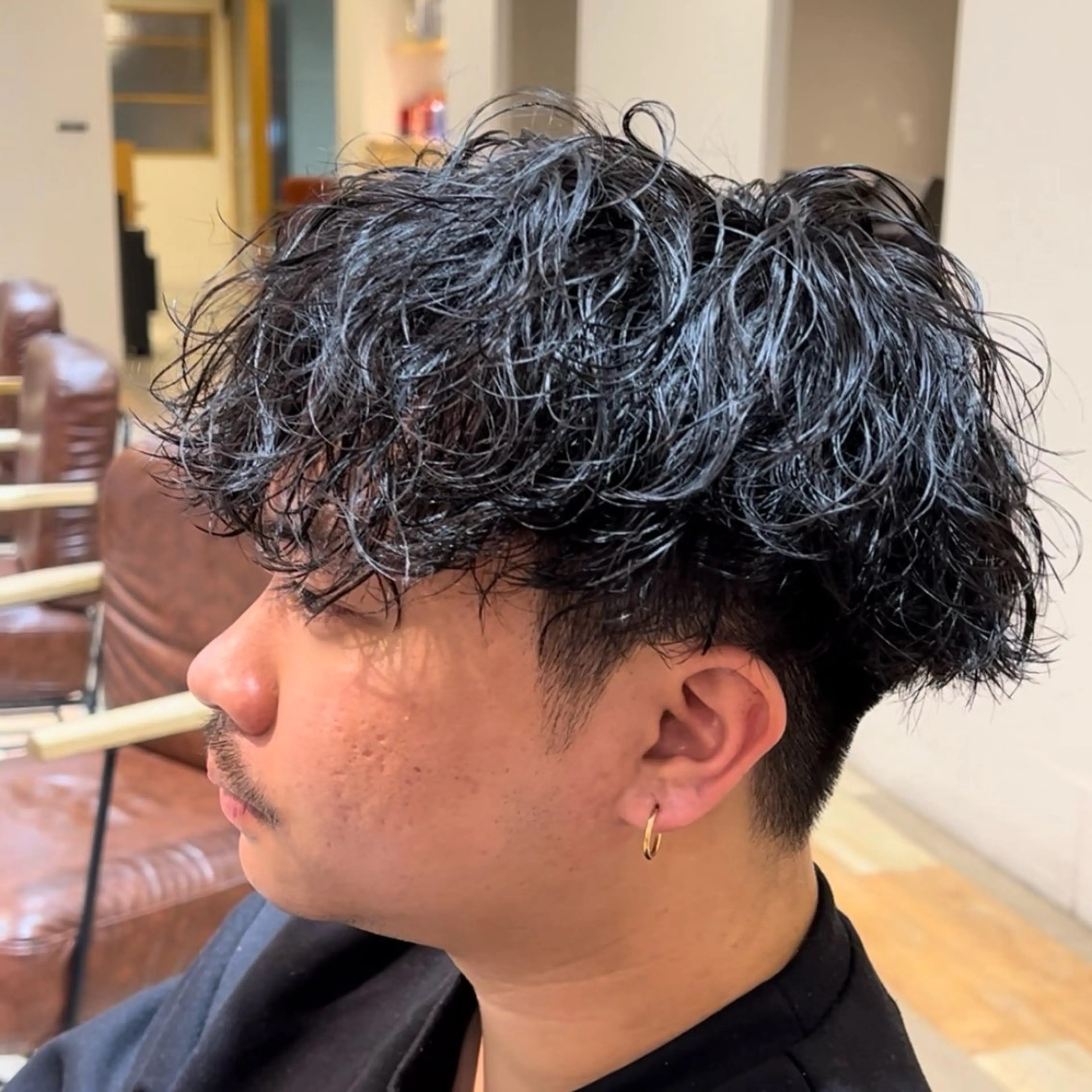 パーマ メンズ カット メンズパーマ眉毛 特化アユム🔥のヘアスタイル